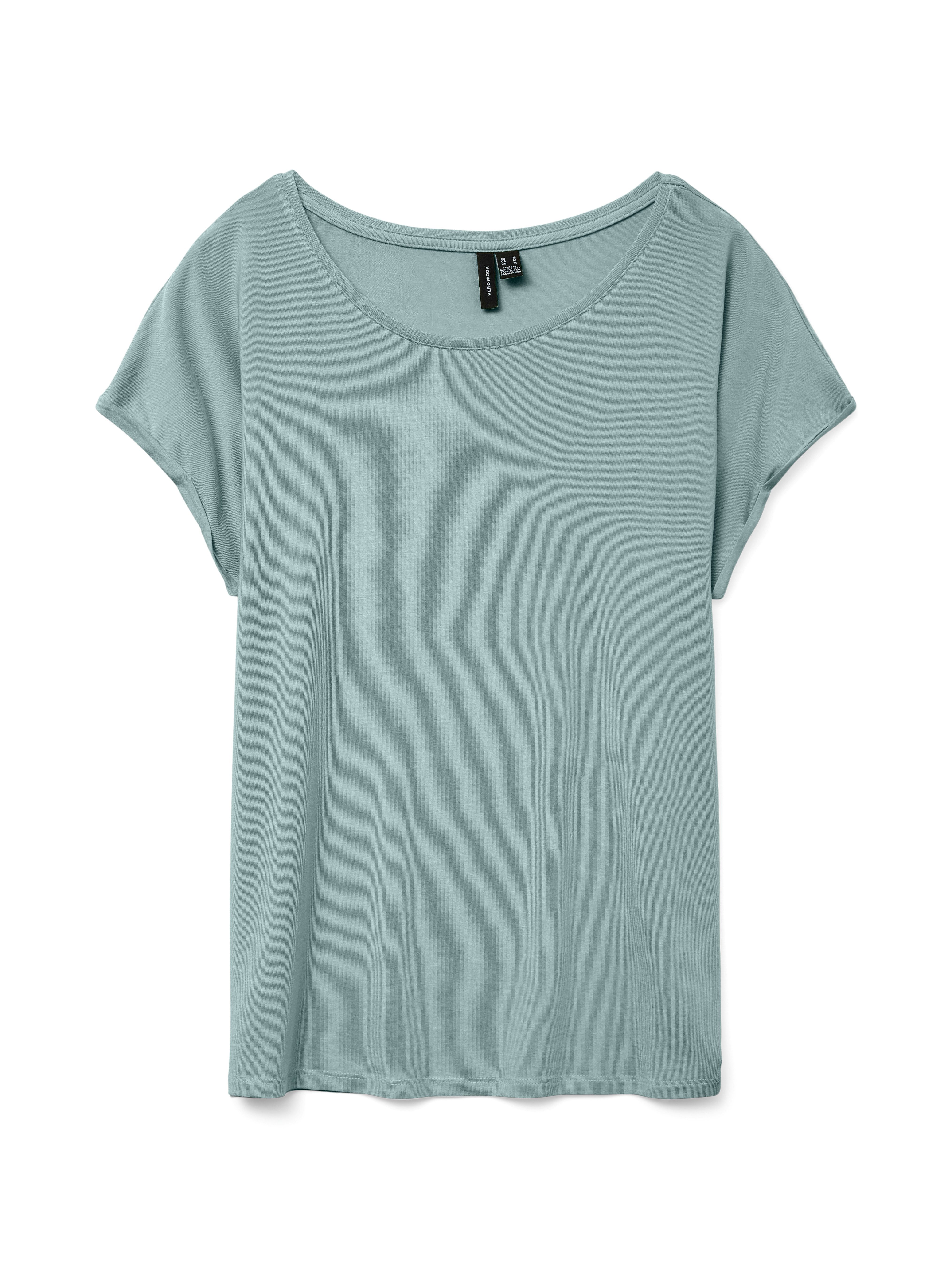 Vero Moda Shirt met ronde hals VMAVA PLAIN SS TOP GAJRS NOOS