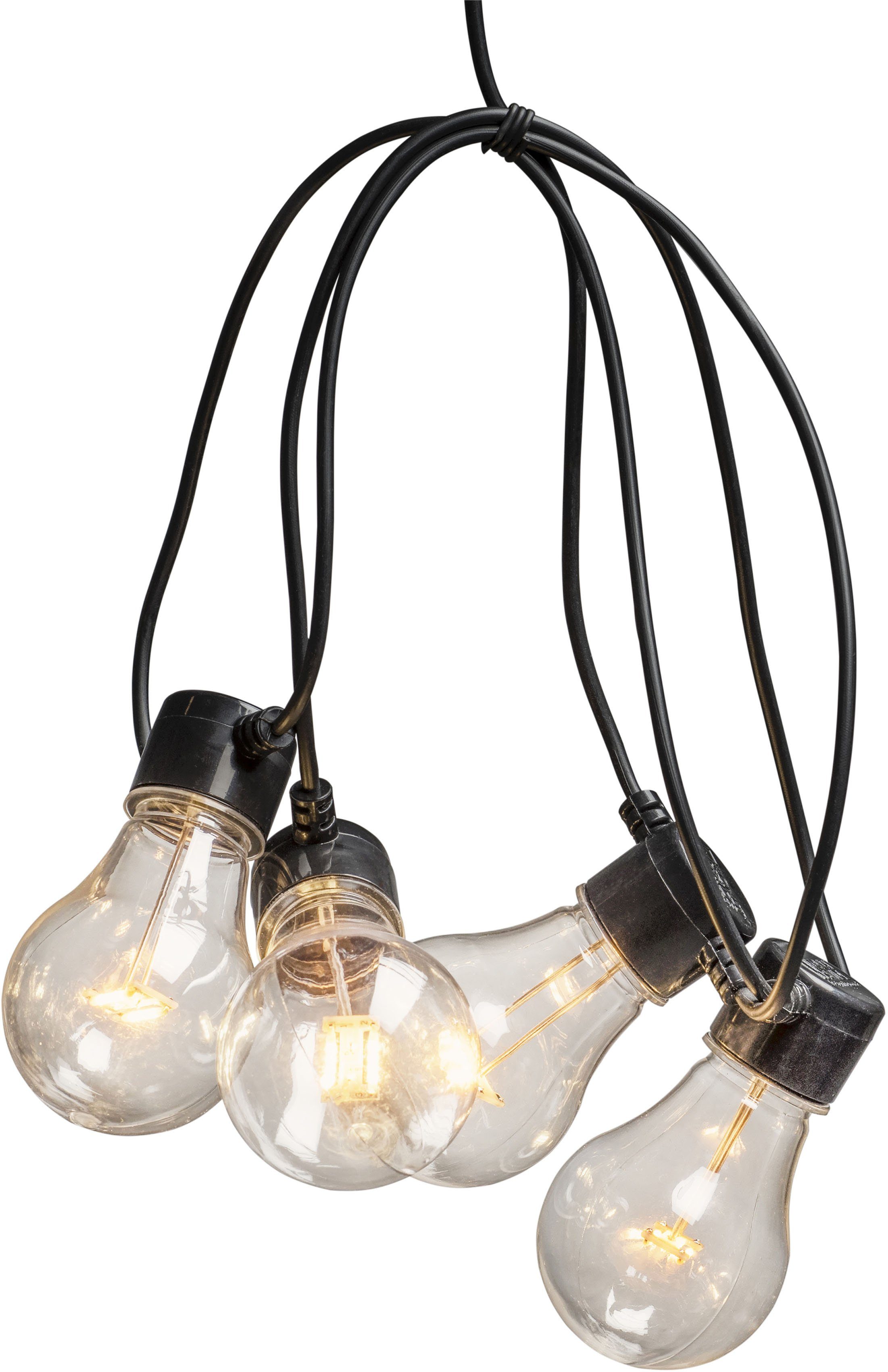 KONSTSMIDE Led-lichtsnoer Kerstversiering buiten Led biertuinverlichting, 10 heldere lampen / 80 amberkleurige dioden (1 stuk)