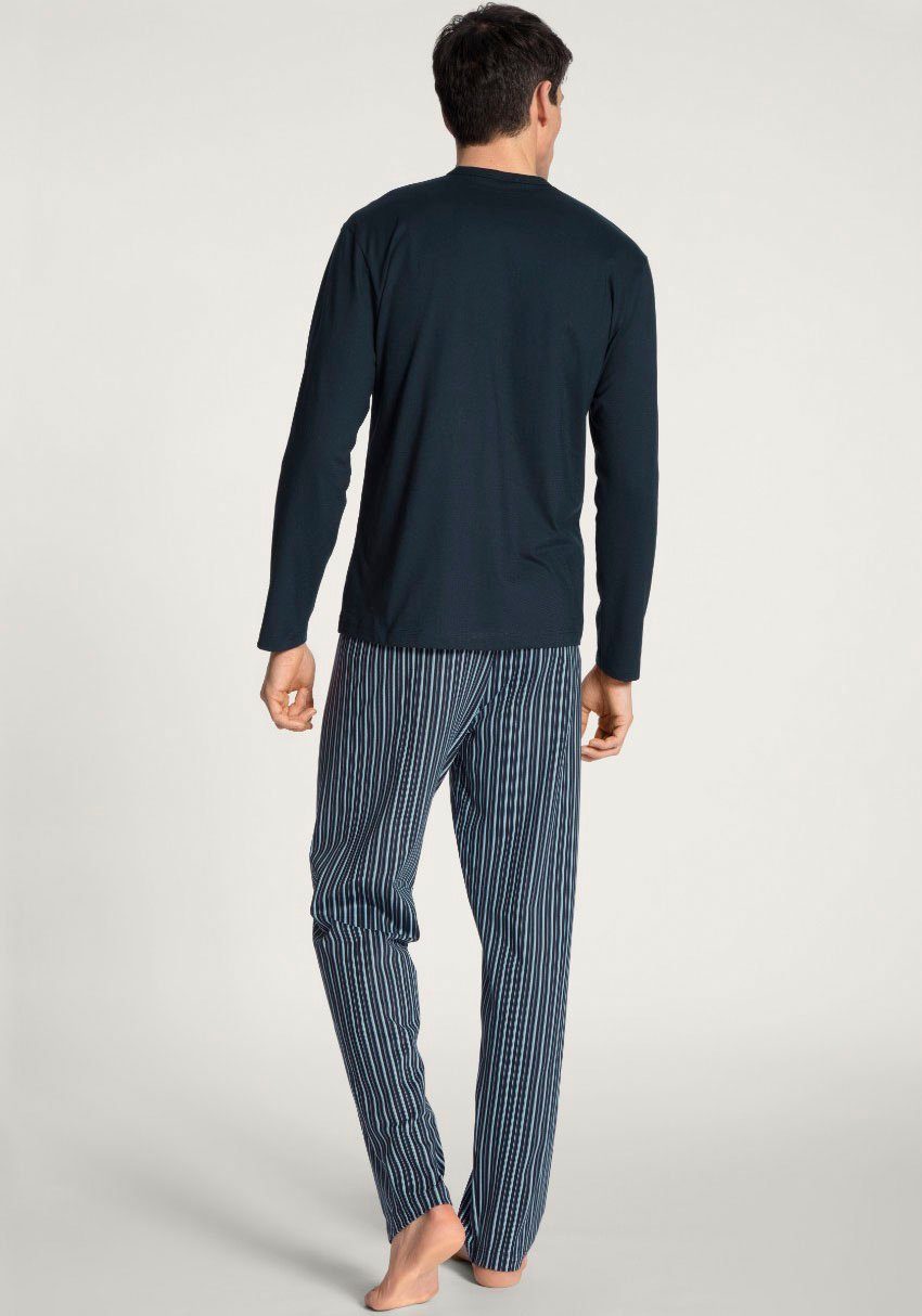 CALIDA Pyjama Relax Imprint met opgestikte borstzak (set, 2-delig)