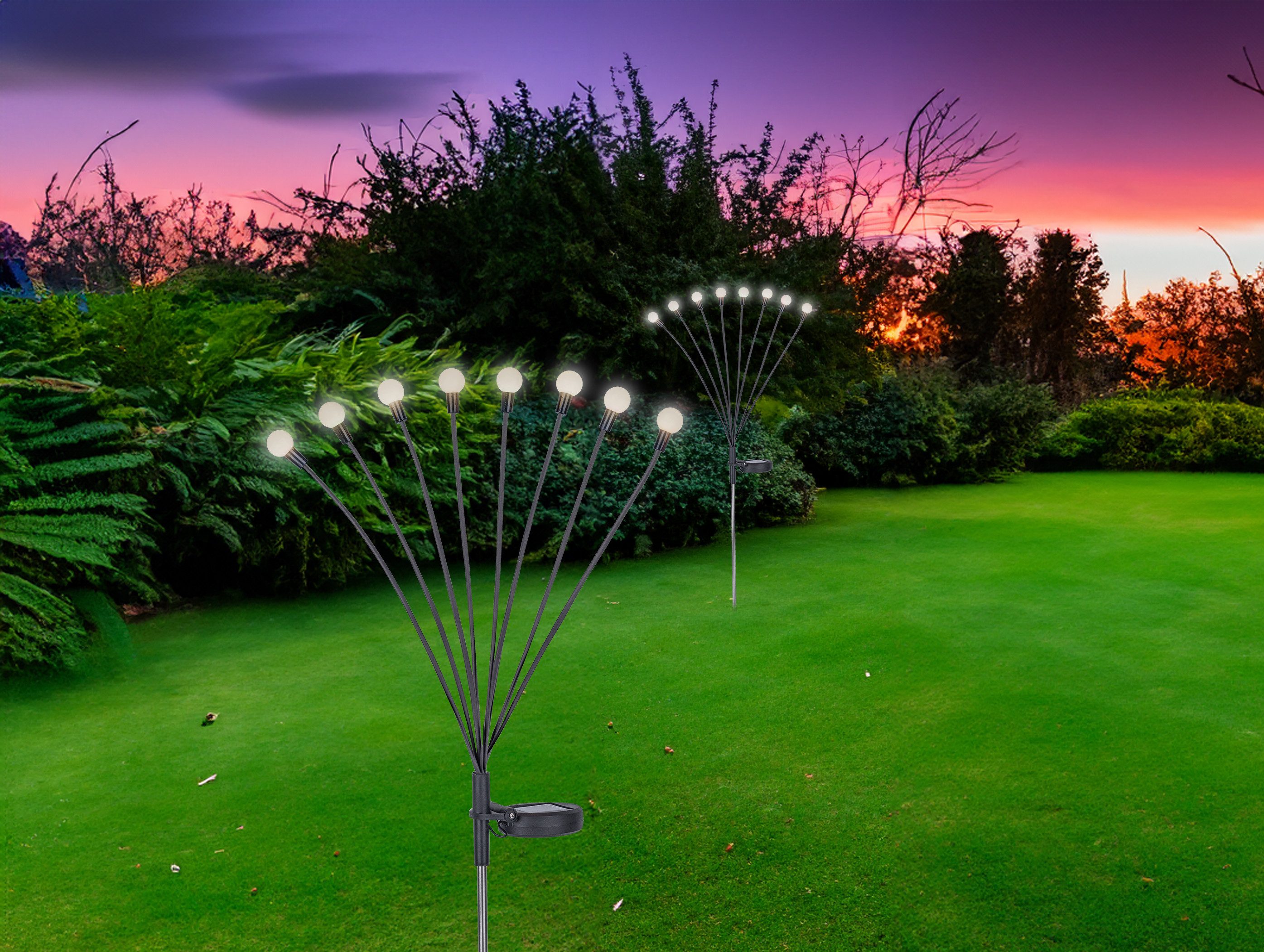 Globo Lightning Led-solarlamp Zonne-energie Schuifschakelaar, beweegbaar, LxBxH: 200x120x700mm (1 stuk)