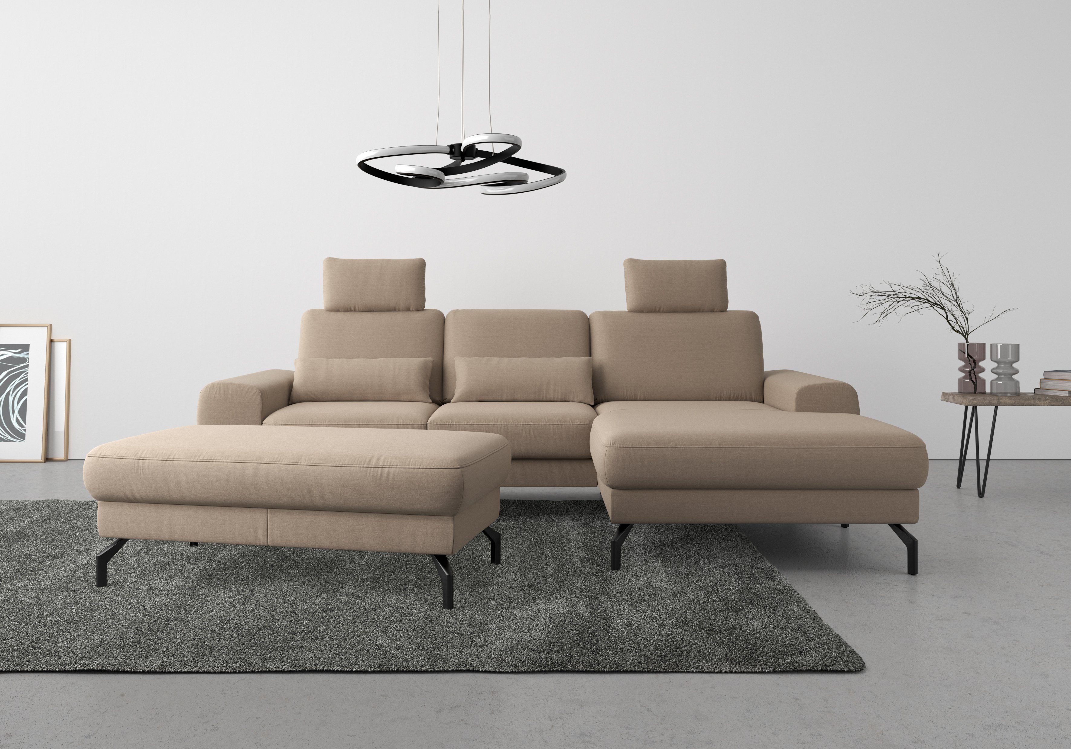 sit&more Hockerbank Cinturo met binnenvering, zithoogte 48 cm