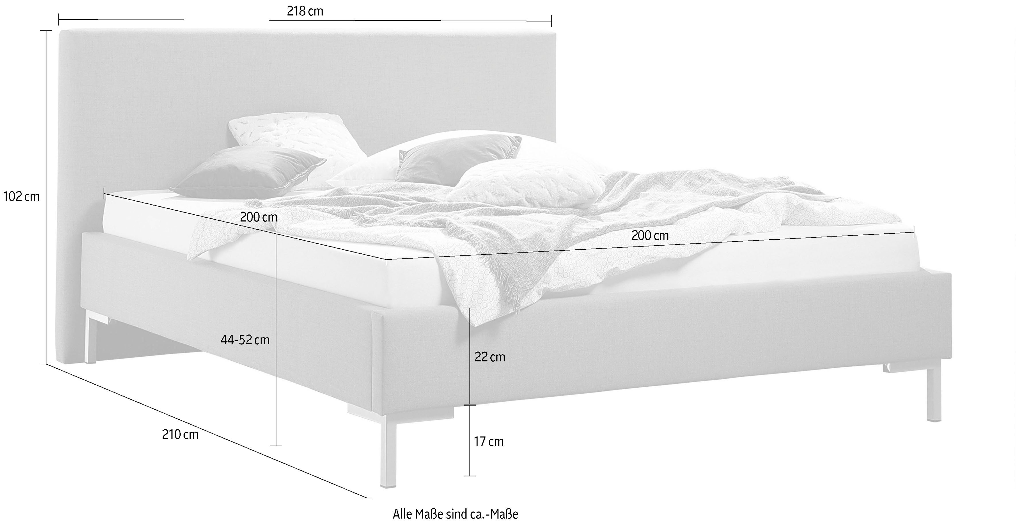 Maintal Gestoffeerd bed Zijkanten van het bed zelf te monteren, zonder bedkist