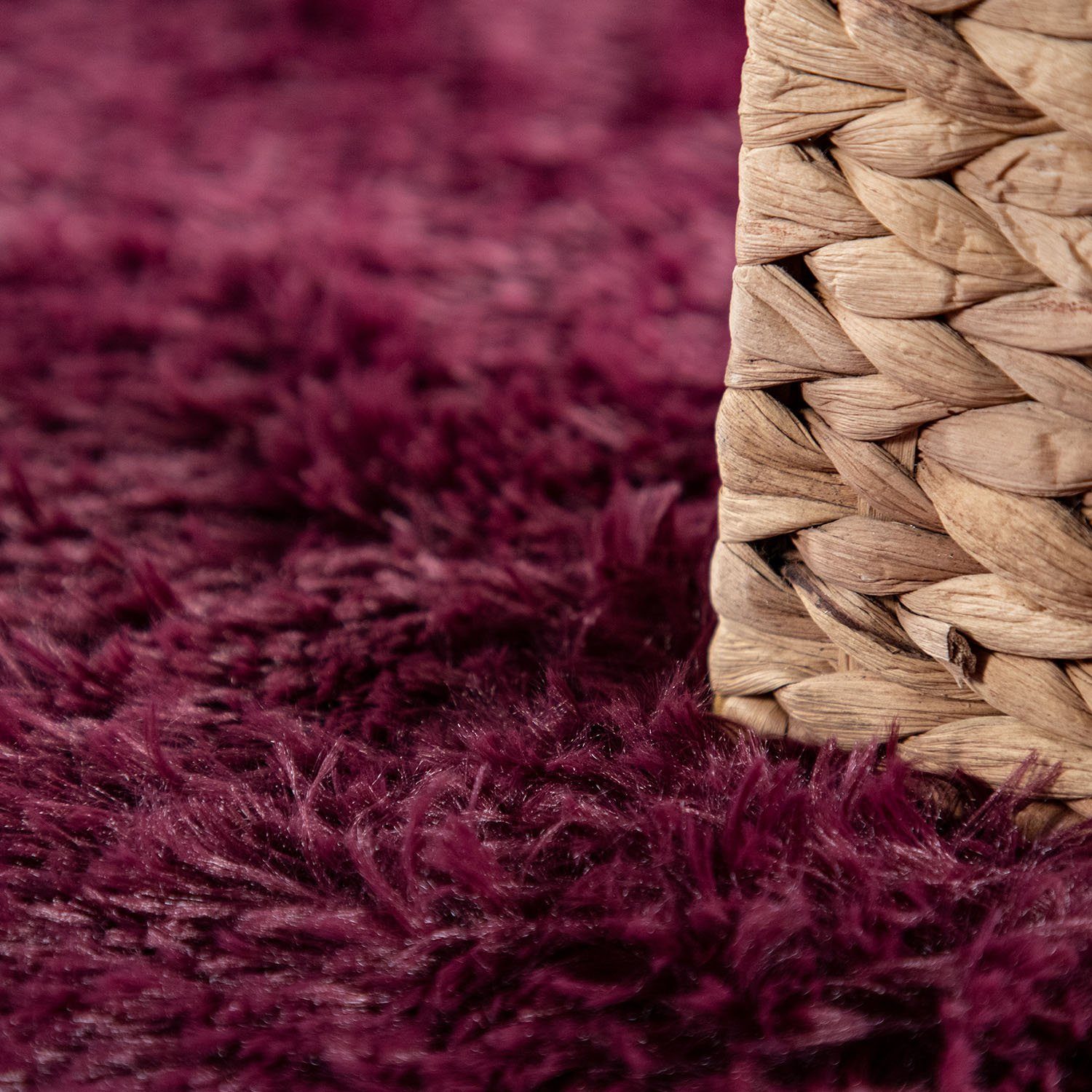 Paco Home Hoogpolig vloerkleed Silky 591 Unikleurig, bijzonder zacht en behaaglijk