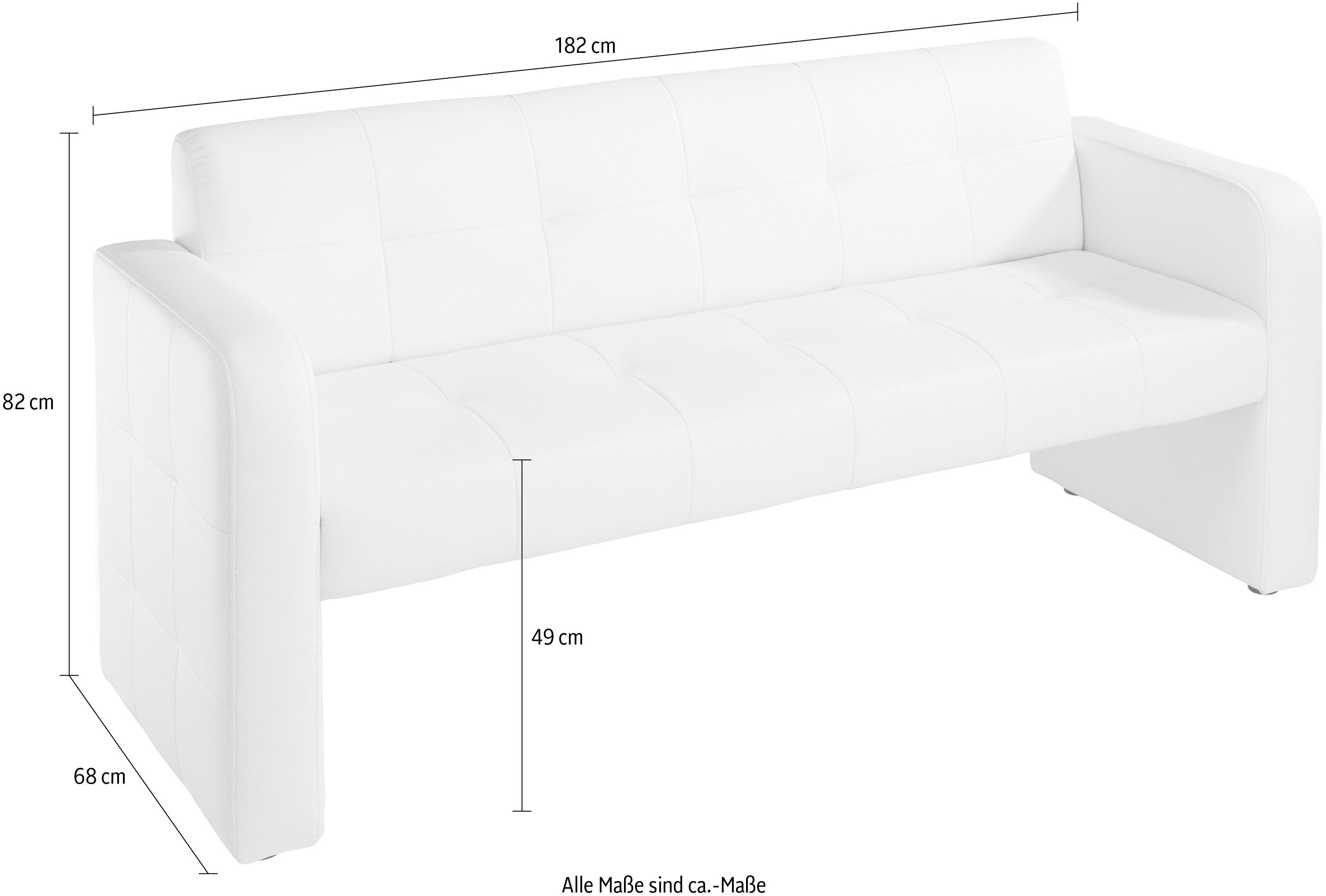 exxpo - sofa fashion Zitbank Barista Keukenbank, compacte afmetingen, zithoogte 49cm