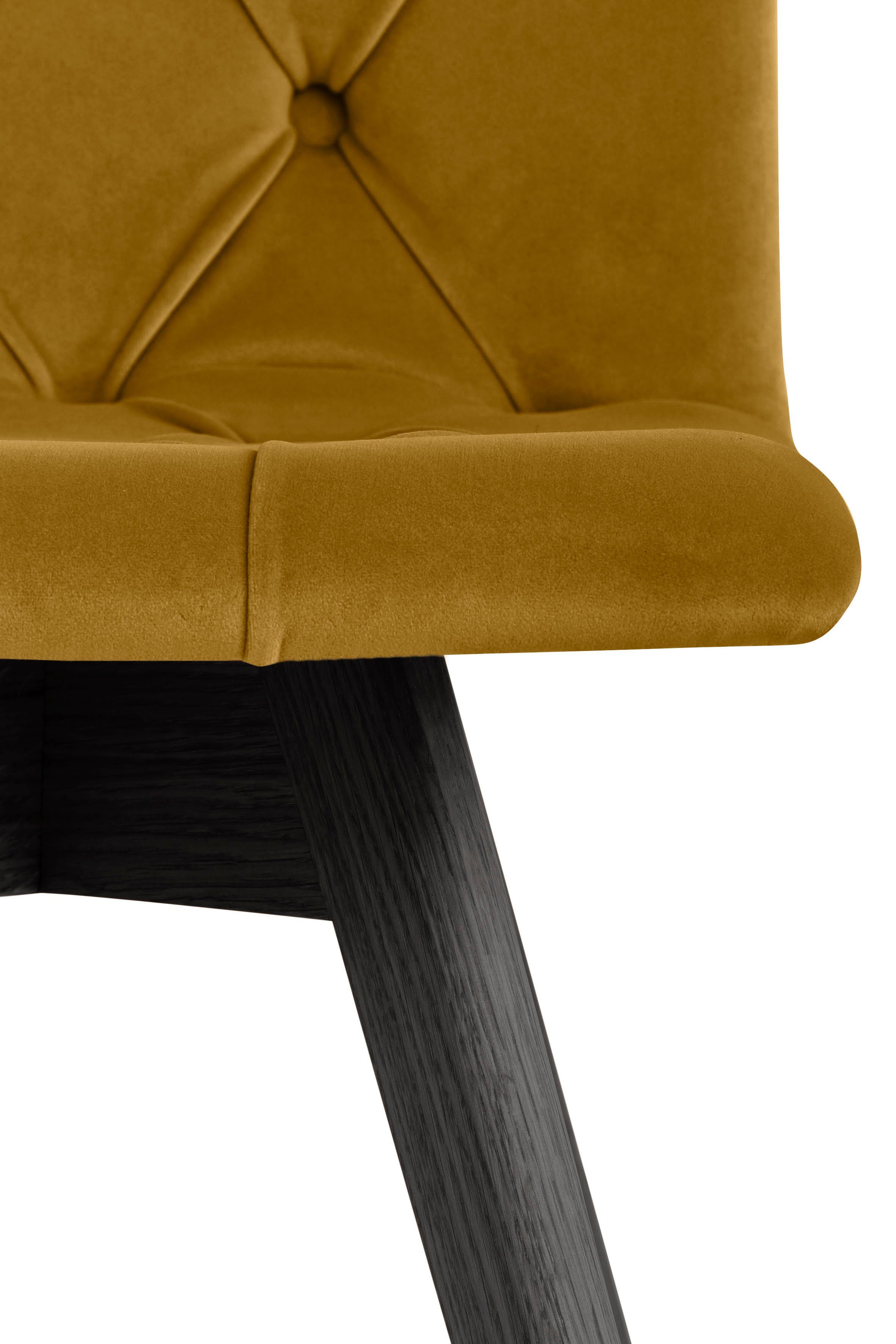 andas Eetkamerstoel Rania met massief houten poten (set, 2 stuks)