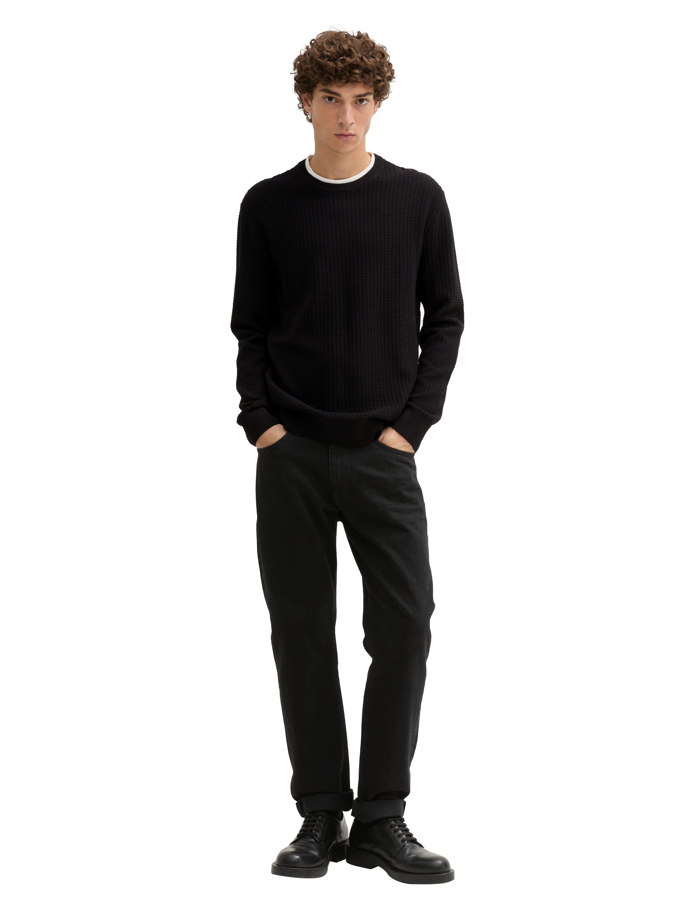 Tom Tailor Denim Gebreide trui in 2-in-1-look
