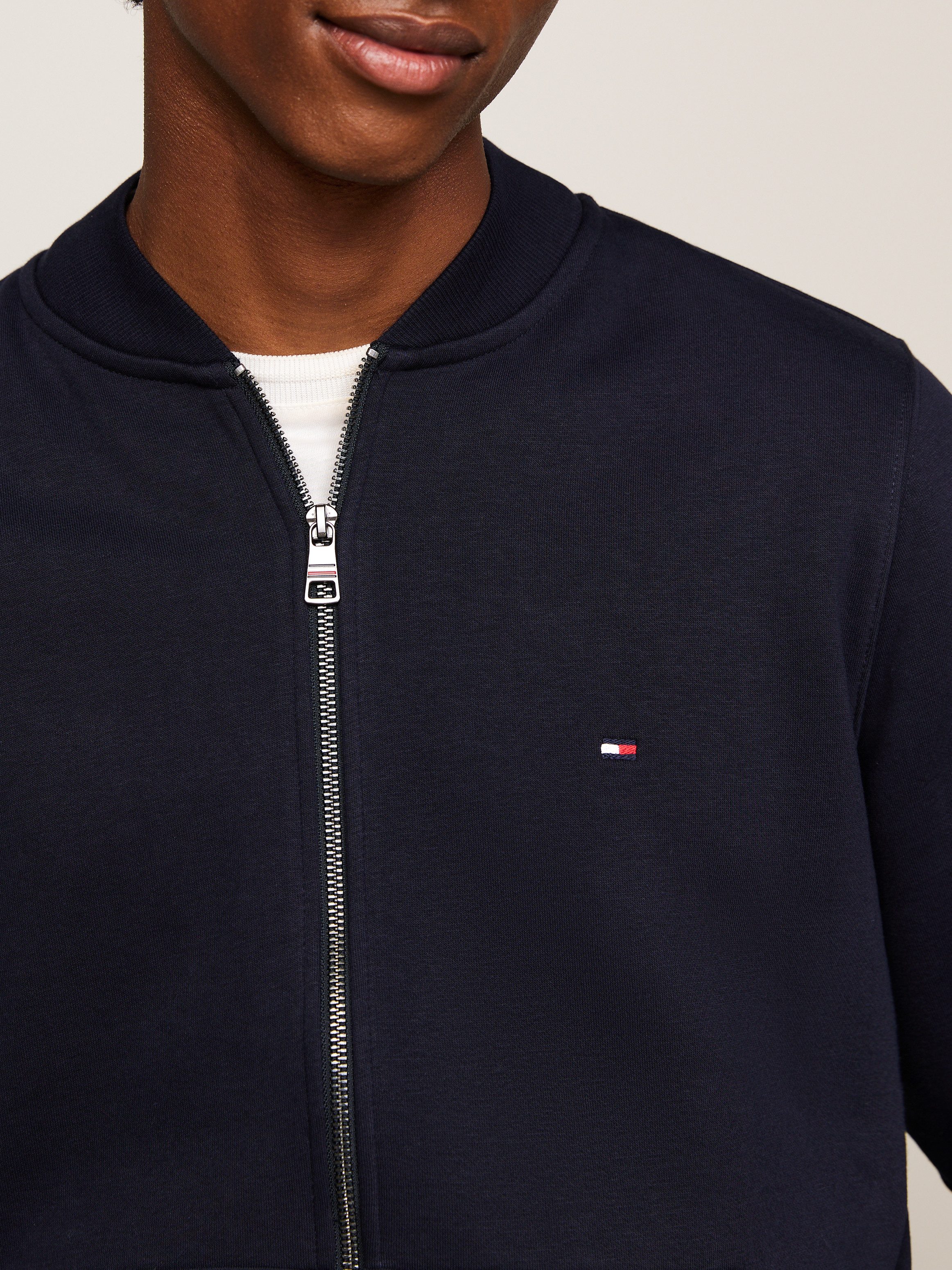 Tommy Hilfiger Sweatvest FLAG LOGO BASEBALL ZIP THROUGH