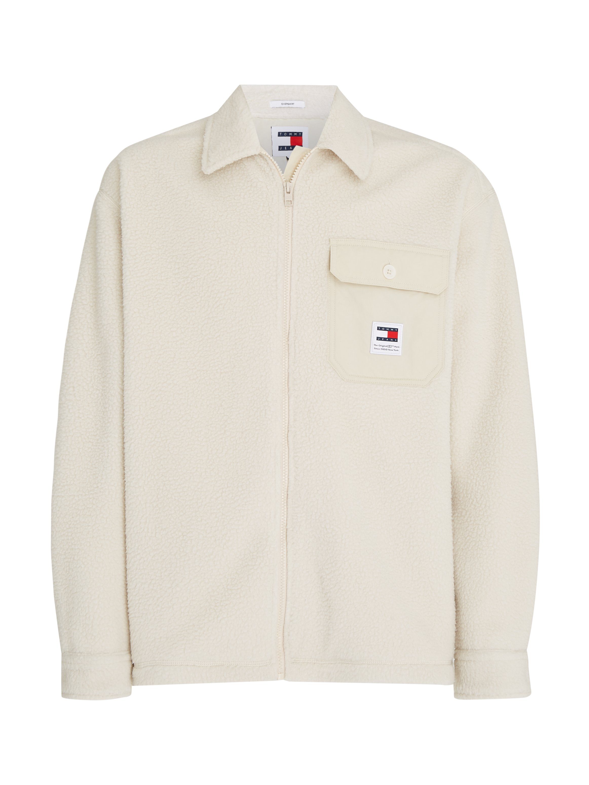 TOMMY JEANS Fleecehemd TJM SOLID TEDDY OVERSHIRT
