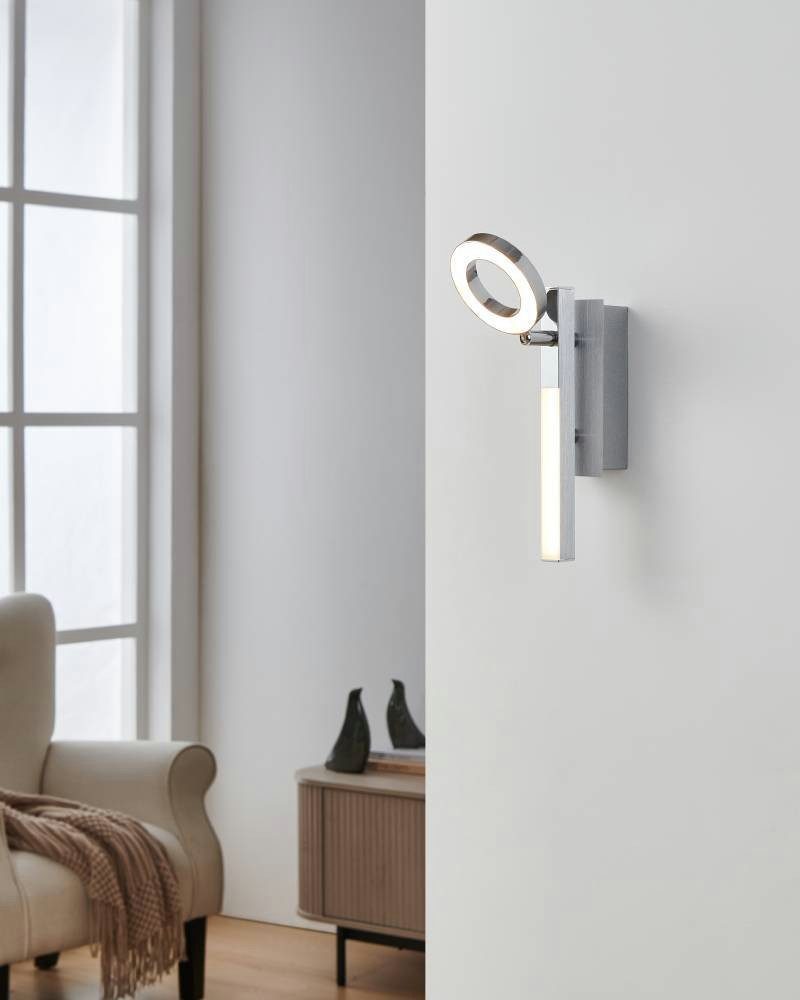 EGLO Led-wandlamp CARDILLIO 1 plafondlamp, chroom, 1-vlamig, draaibare lampenkoppen