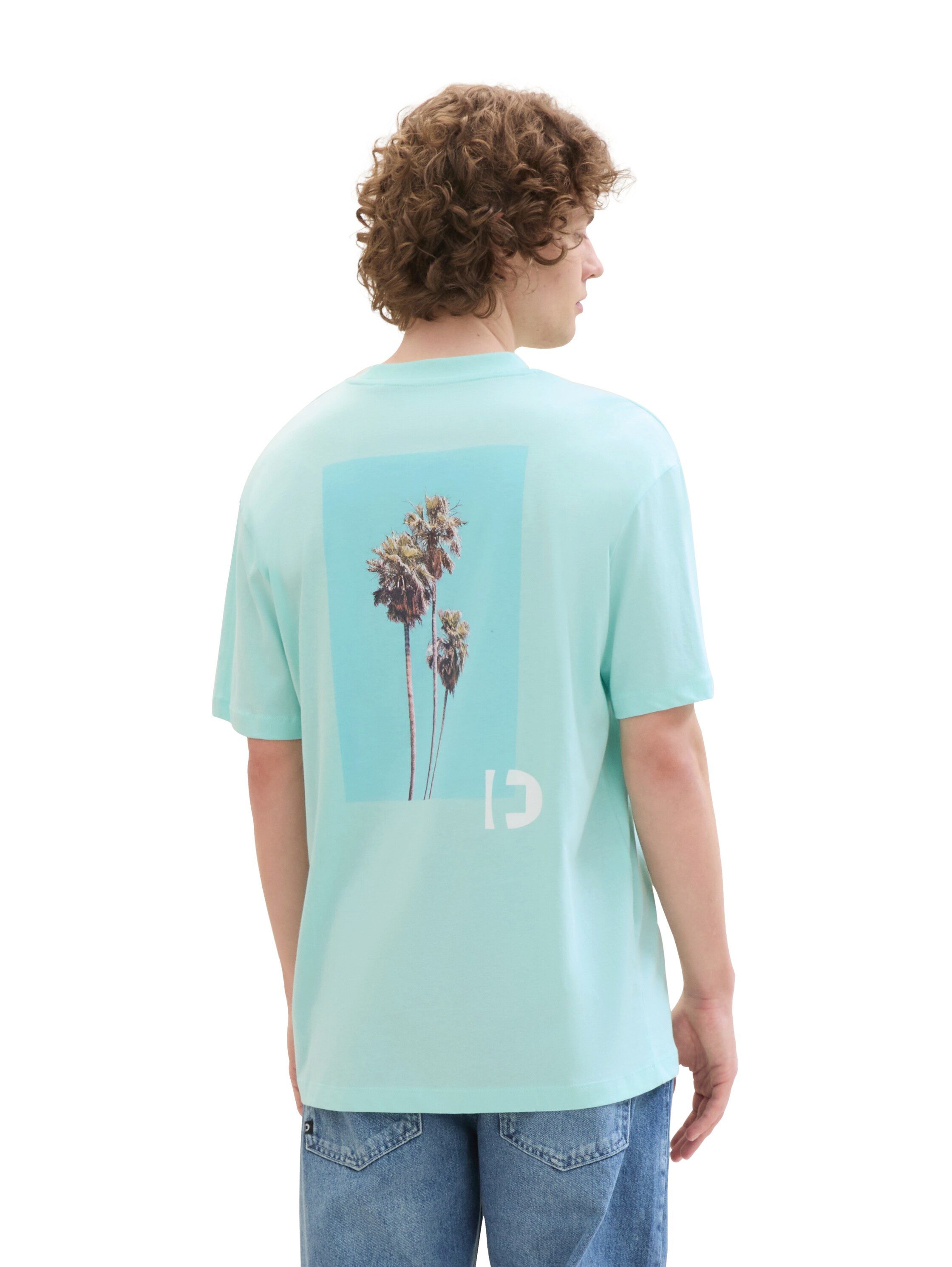 Tom Tailor Denim Shirt met ronde hals met backprint