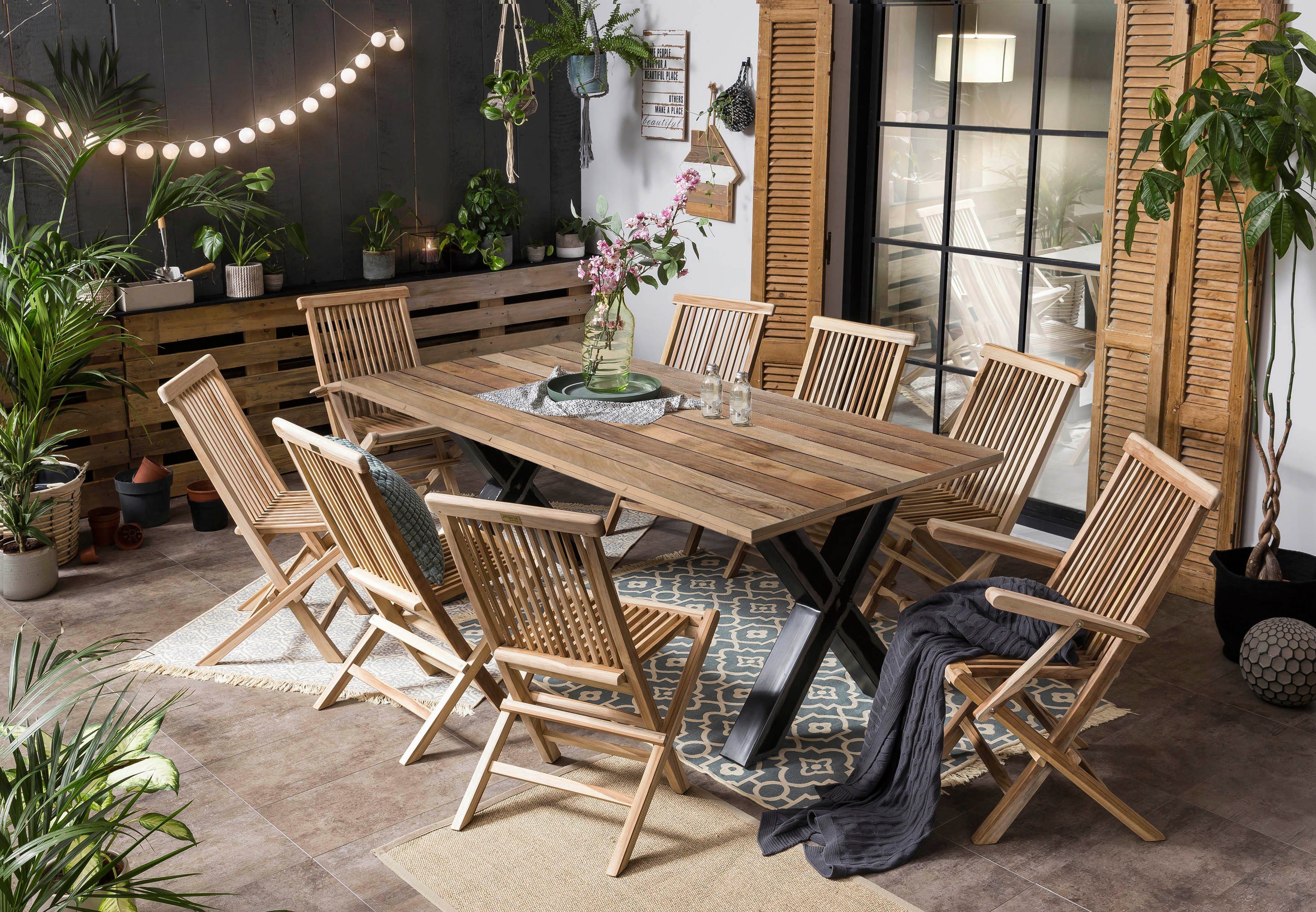 Home affaire Eettafel Aletsch gemaakt van onbehandeld hout, gerecycled steigerhout
