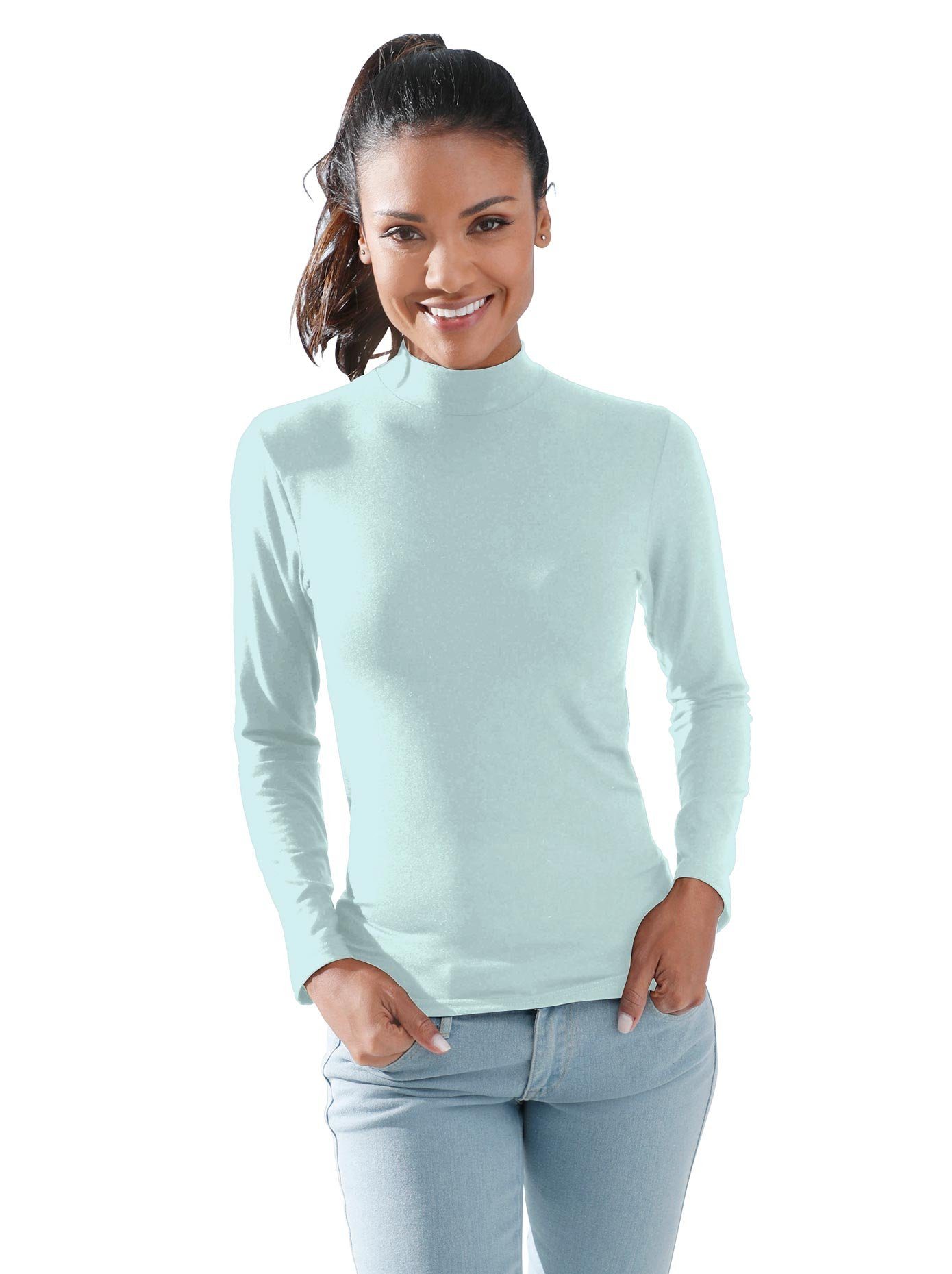 wäschepur Shirt voor eronder (2 stuks) dames onderhemden maat 42 blauw