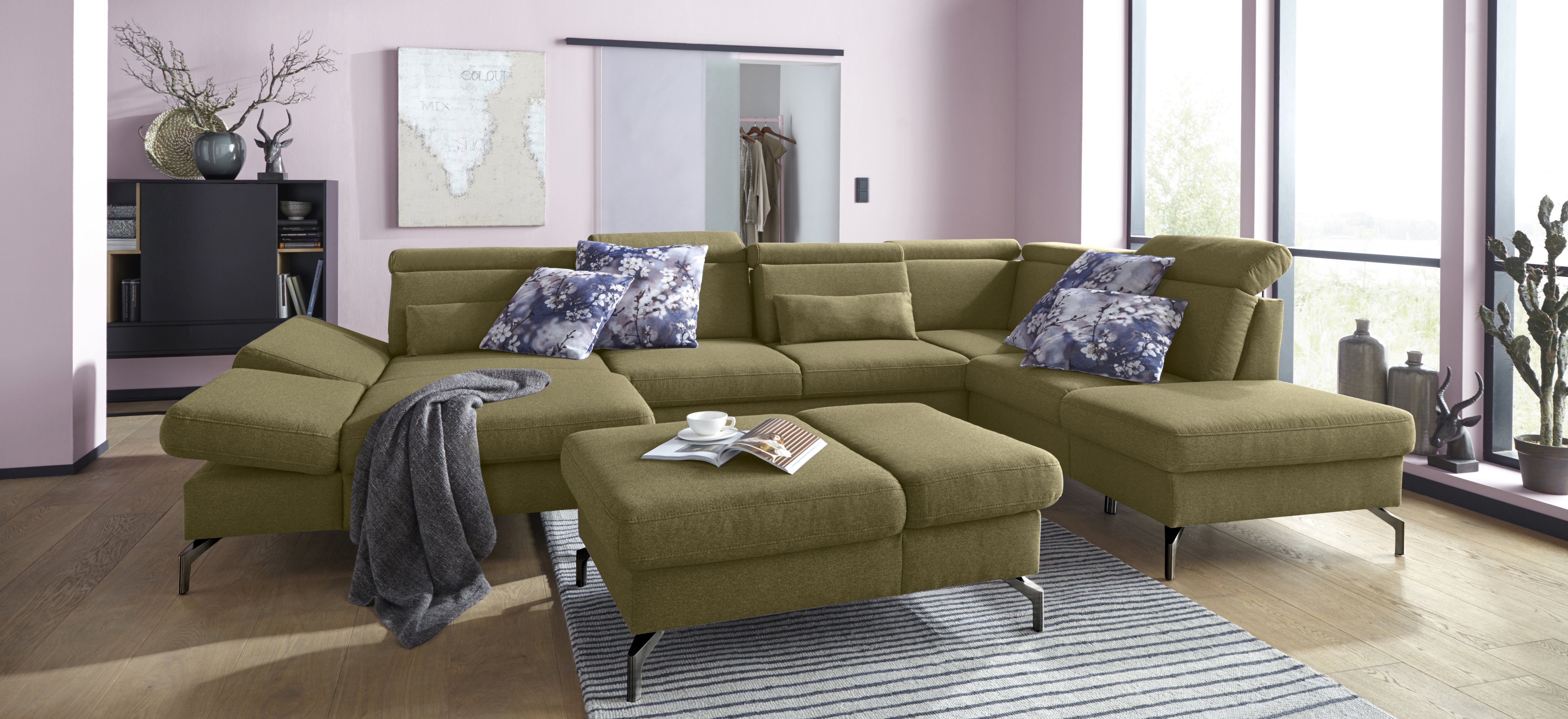 sit&more Hocker Brisbane Poothoogte 15 cm, met binnenvering en inklapfunctie