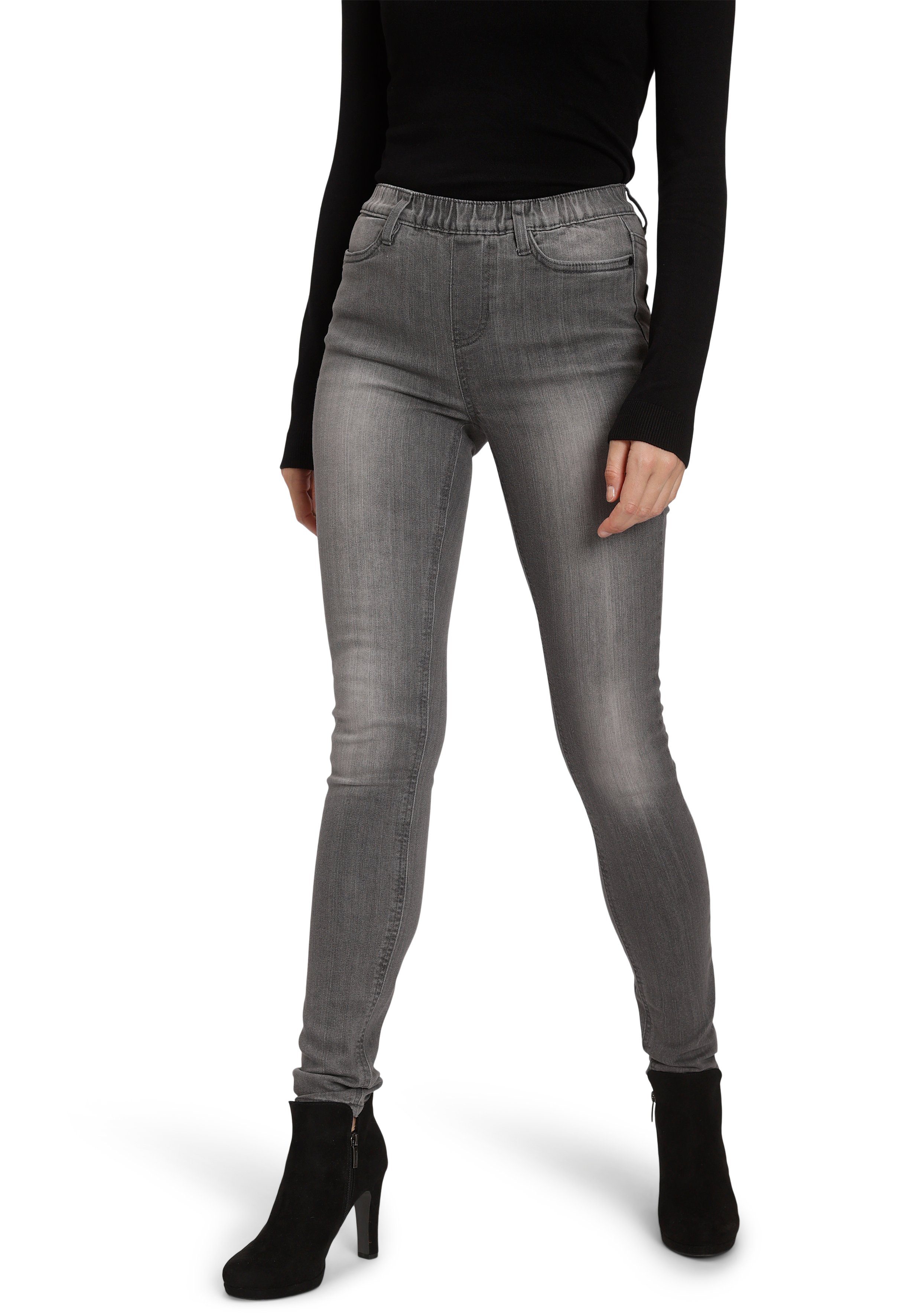 Flashlights Jeggings strakke pasvorm, skinny jeans, used-look-wassing, hoge taille (Set van 2)