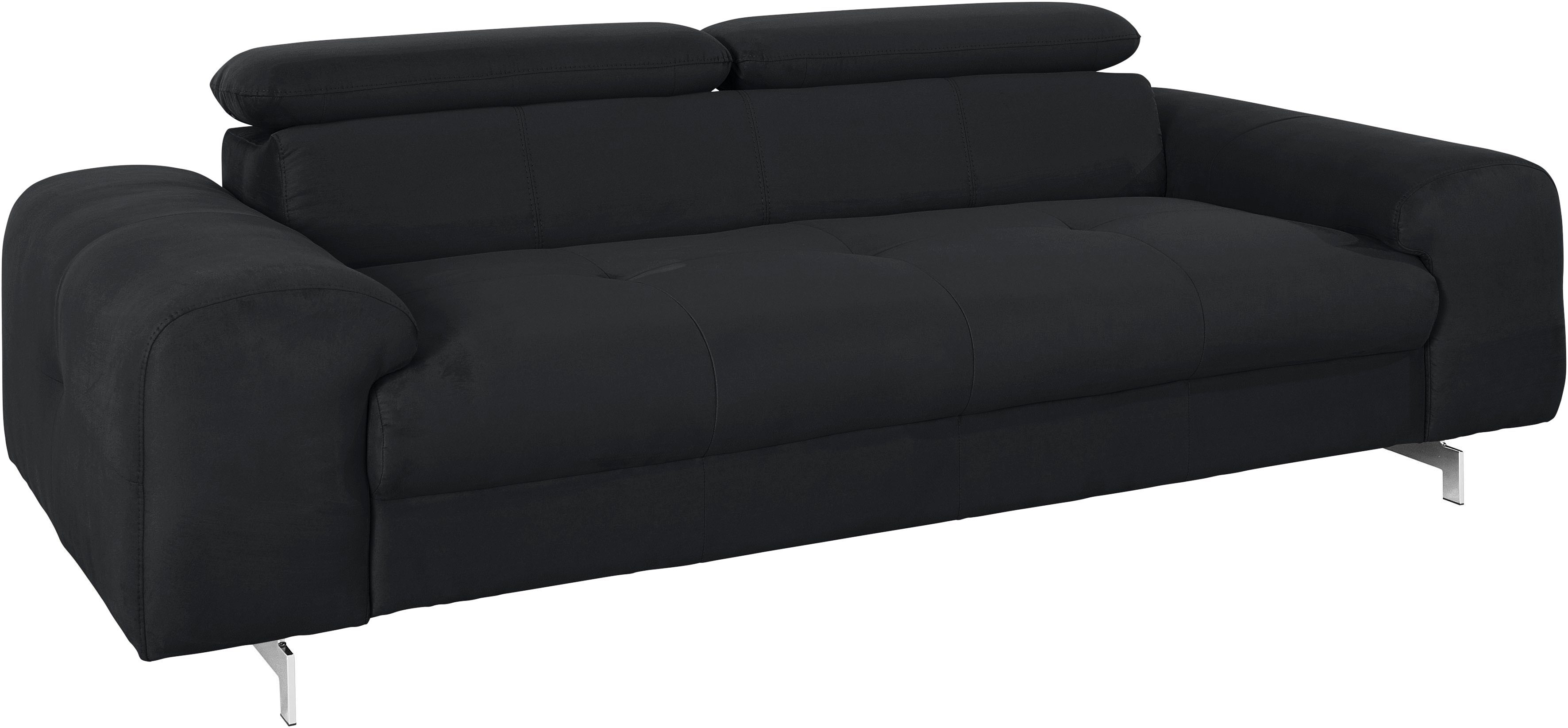 COTTA 3-zitsbank Chef Big-sofa met verstelbare rugleuning, elegante metalen poten