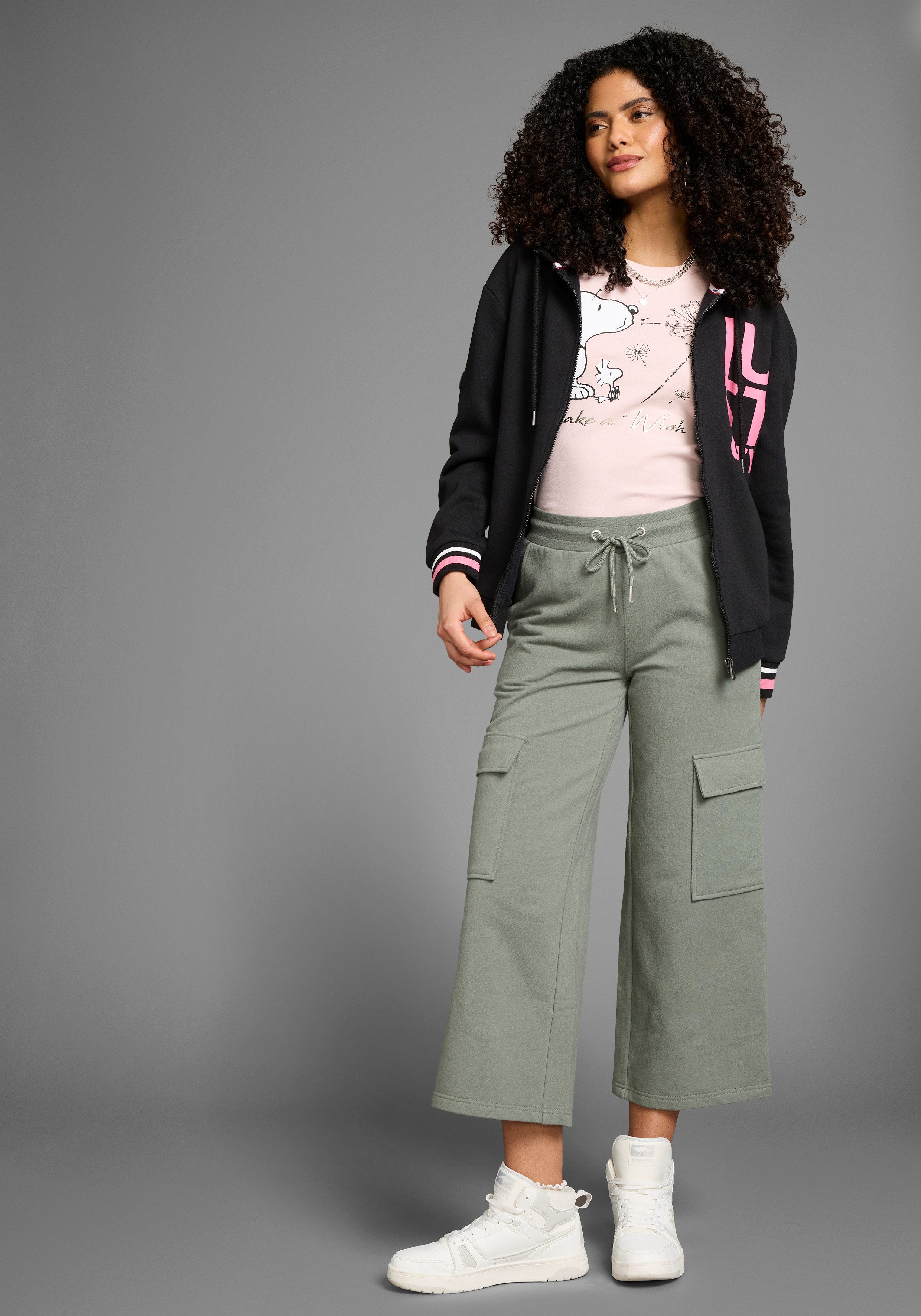 KangaROOS Capuchonsweatvest met neondetails