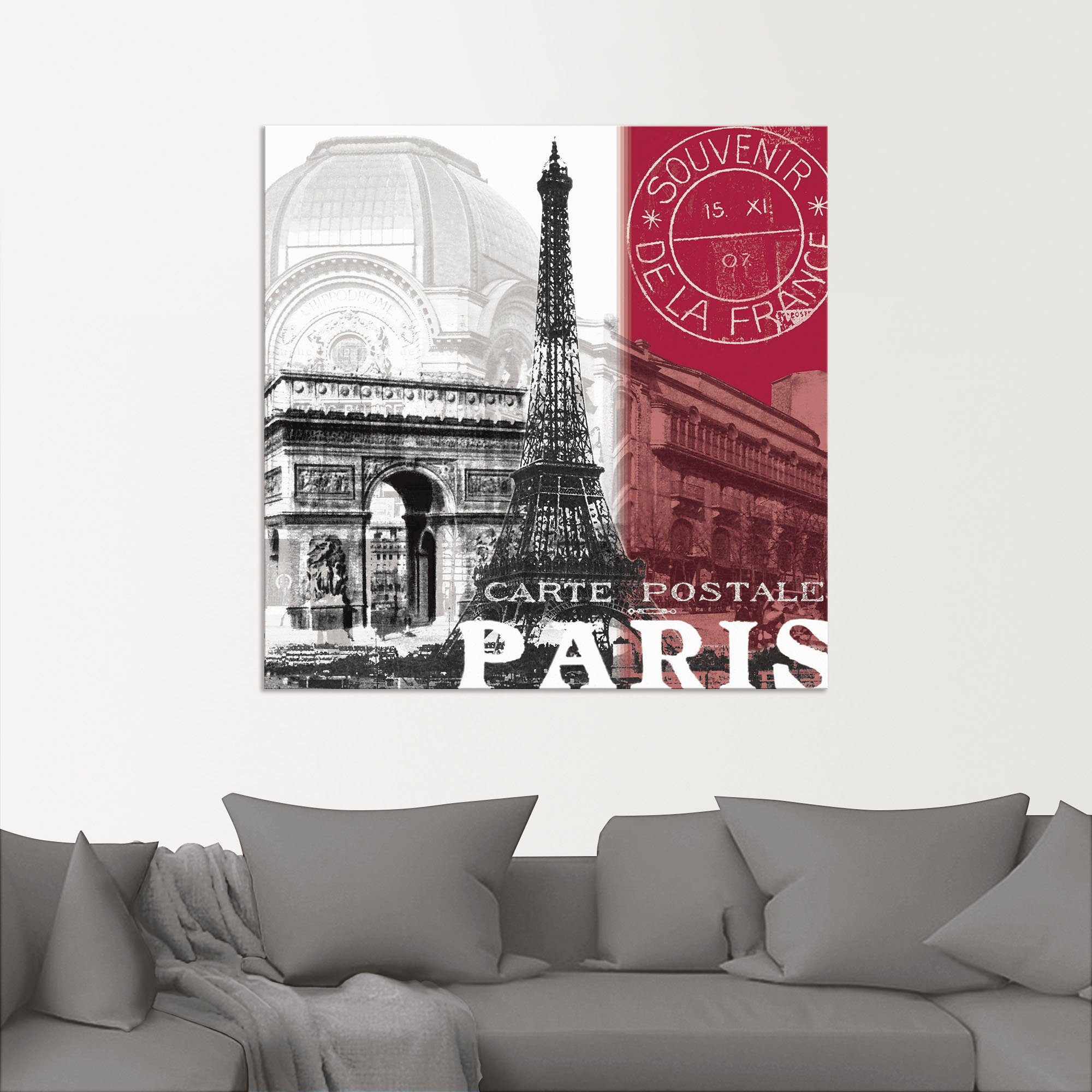 Artland Artprint Paris als artprint van aluminium, artprint voor buiten, artprint op linnen in verschillende maten