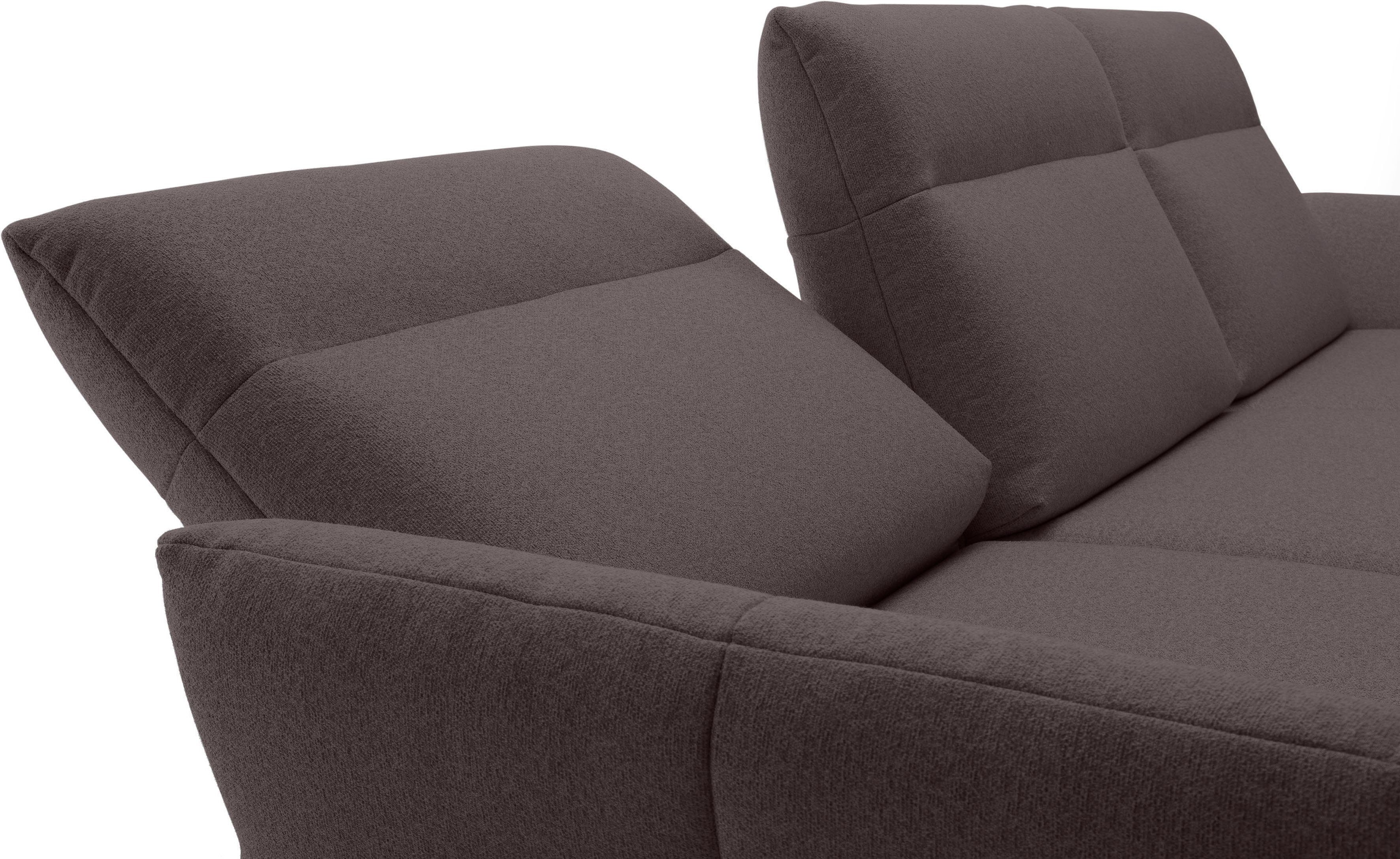 Creation BY ROLF BENZ Hoekbank CR.460 Sokkel in eiken, onderstel in umbra grijs, breedte 318 cm