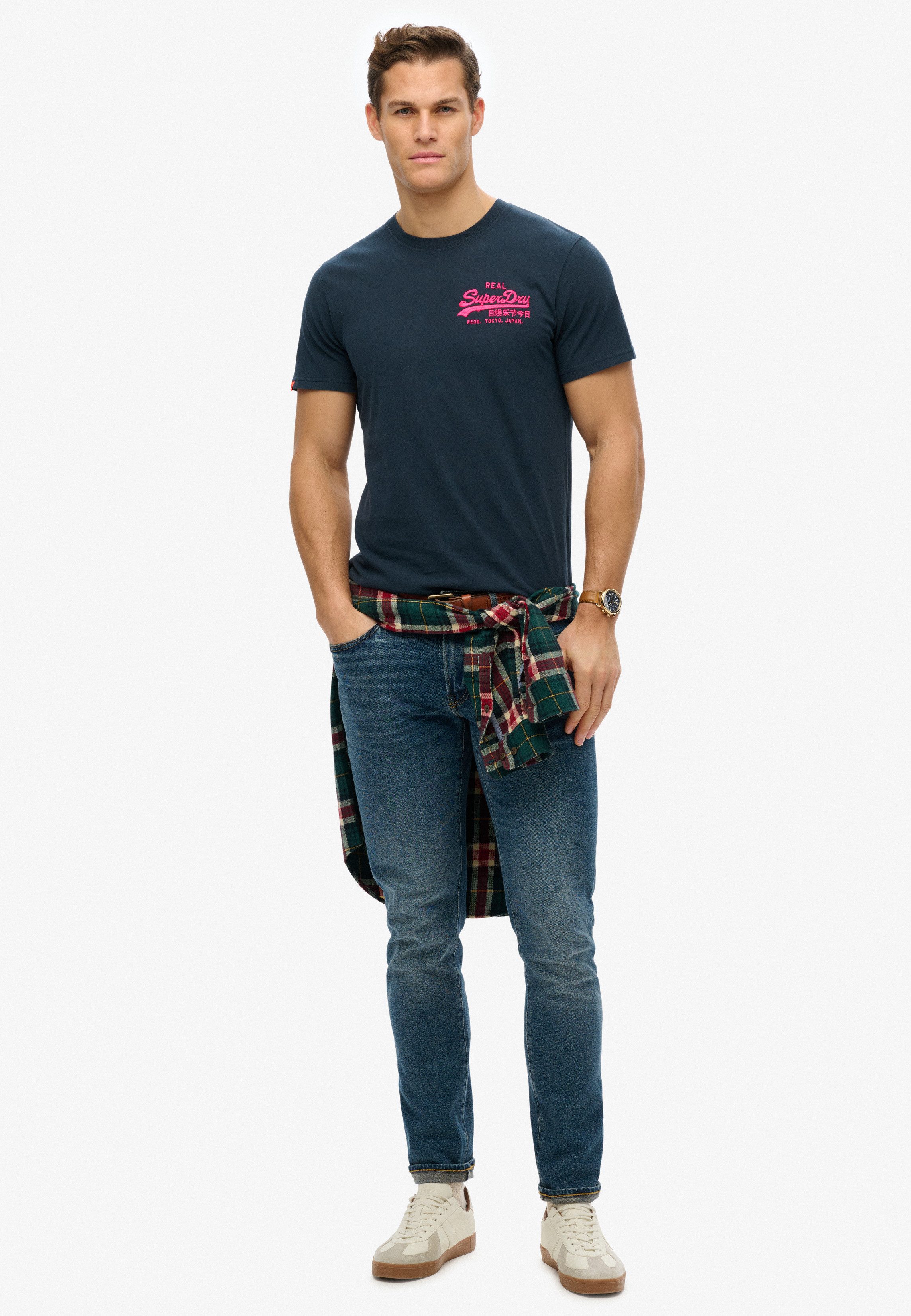 Superdry Shirt met ronde hals VL EMBROIDERED RELAXED TEE