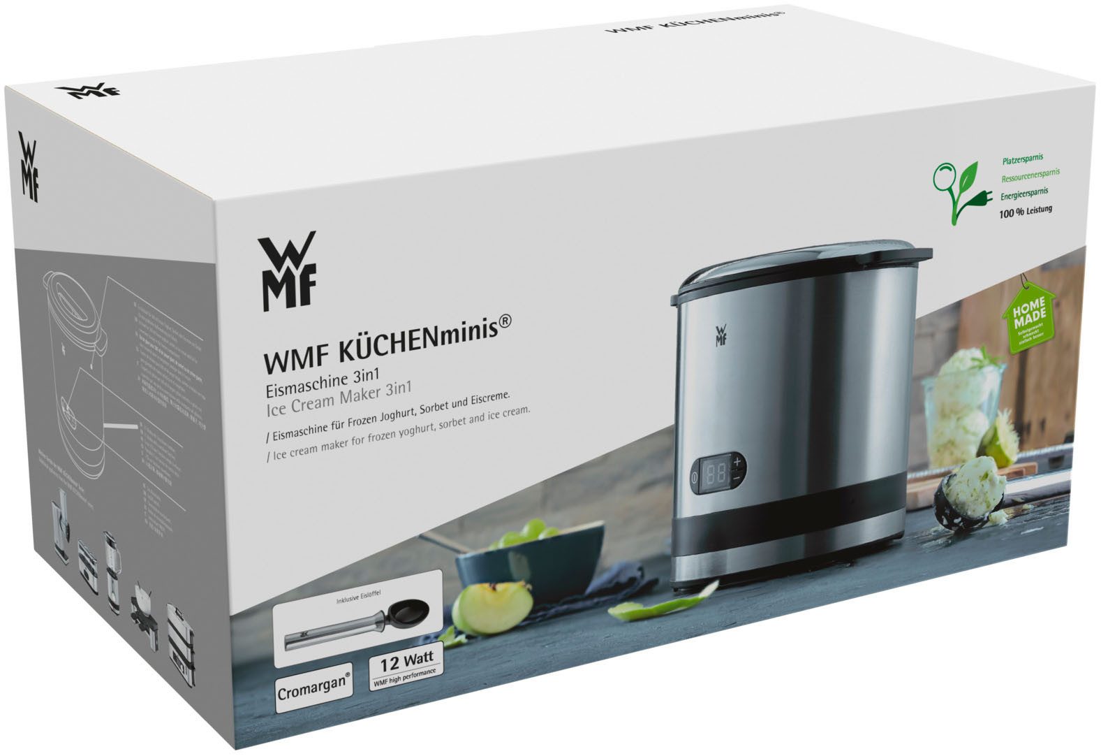 WMF Ijsmachine KÜCHENminis® 3-in-1 IJs/Frozen Yogurt/Sorbet, ijsblokjeshouder