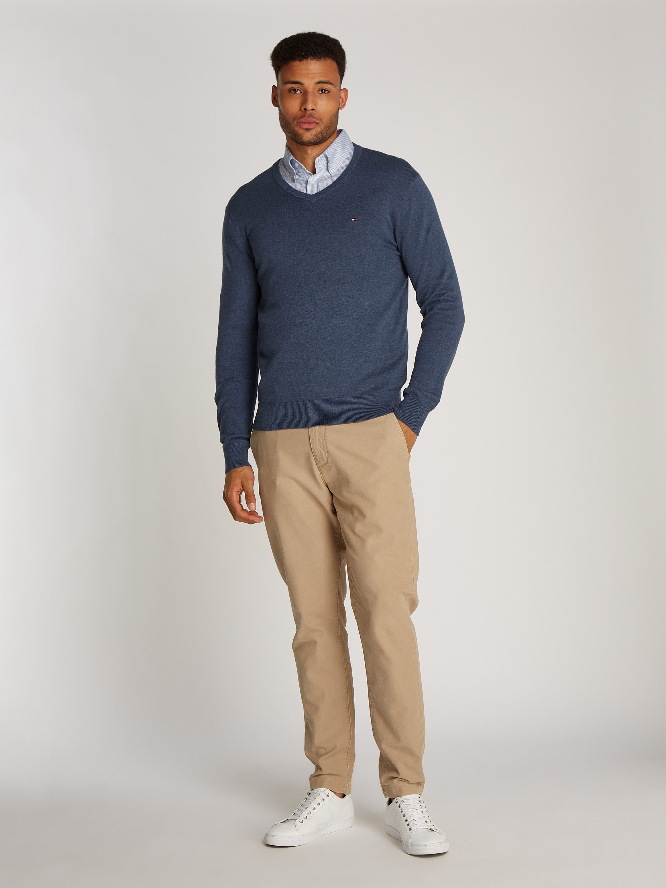 Tommy Hilfiger Gebreide trui ESSENTIAL COTTON V NECK