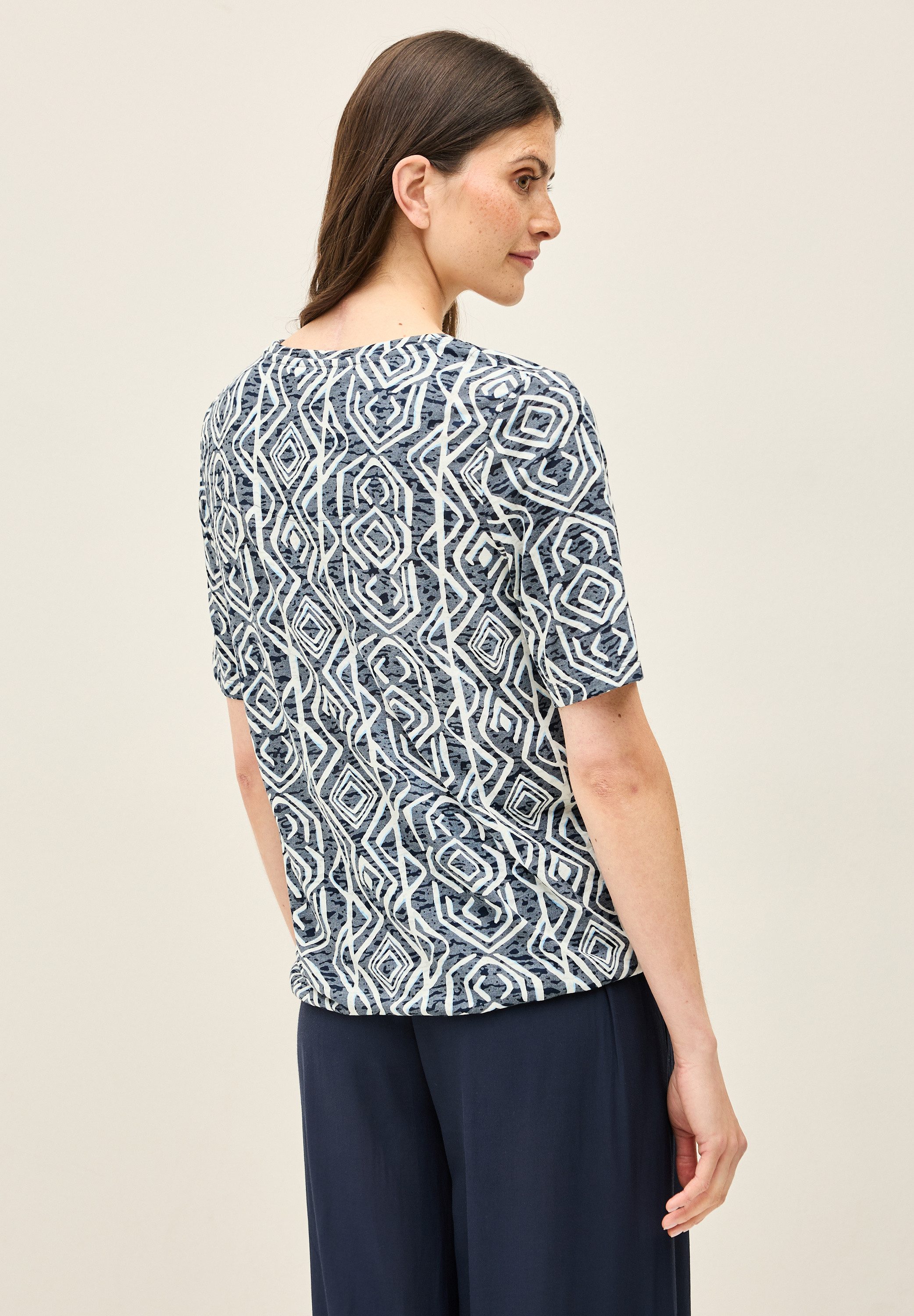 Cecil T-shirt in etskant-look