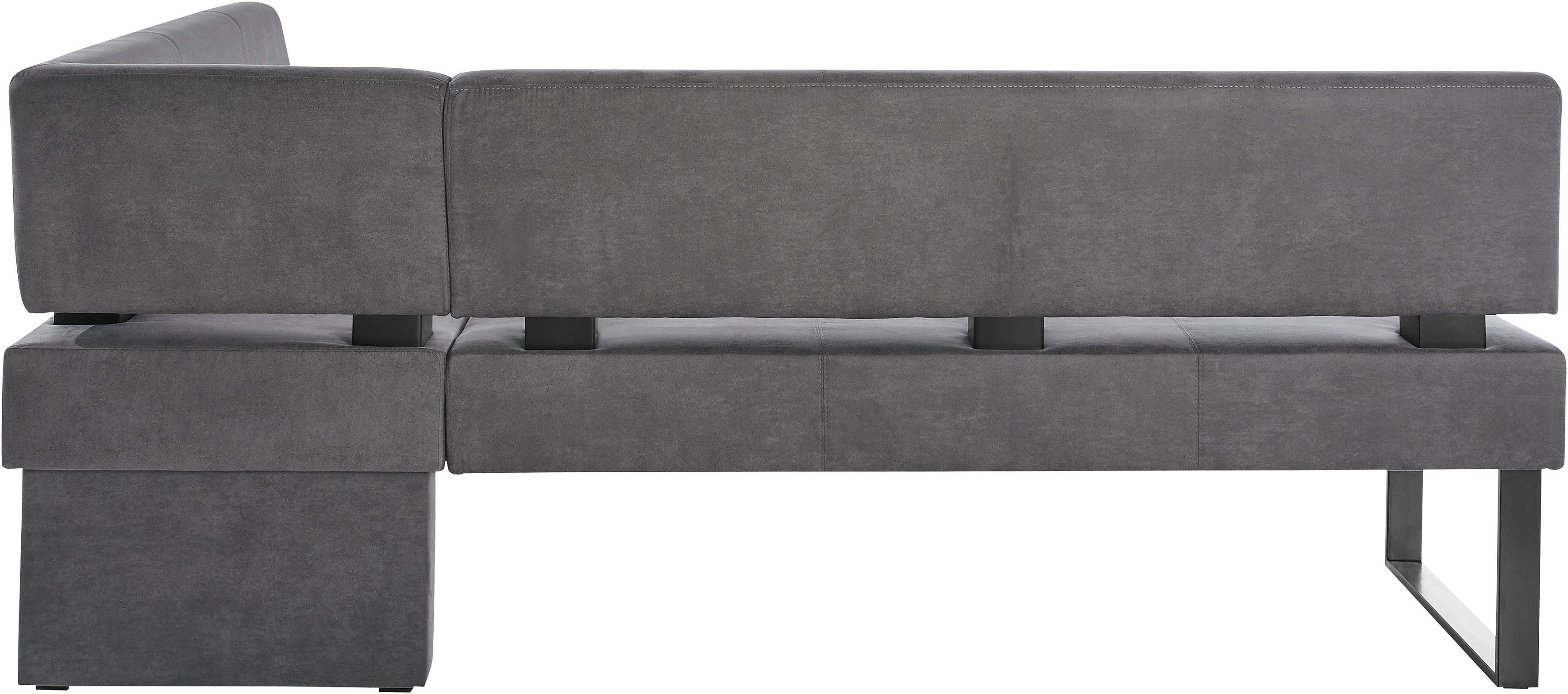 Home affaire Hoekbank Oliver met metalen frame, keukenbank verschillende hoezen cord eetkamerbank ottos choice