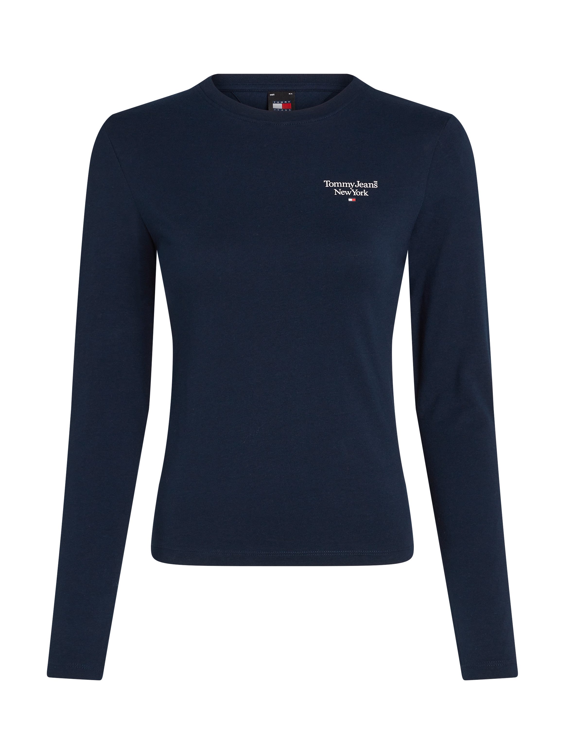 Tommy Jeans Curve T-shirt TJW SLIM ESSENTIAL LOGO 2 LS EXT in grote maten met logo-opschrift