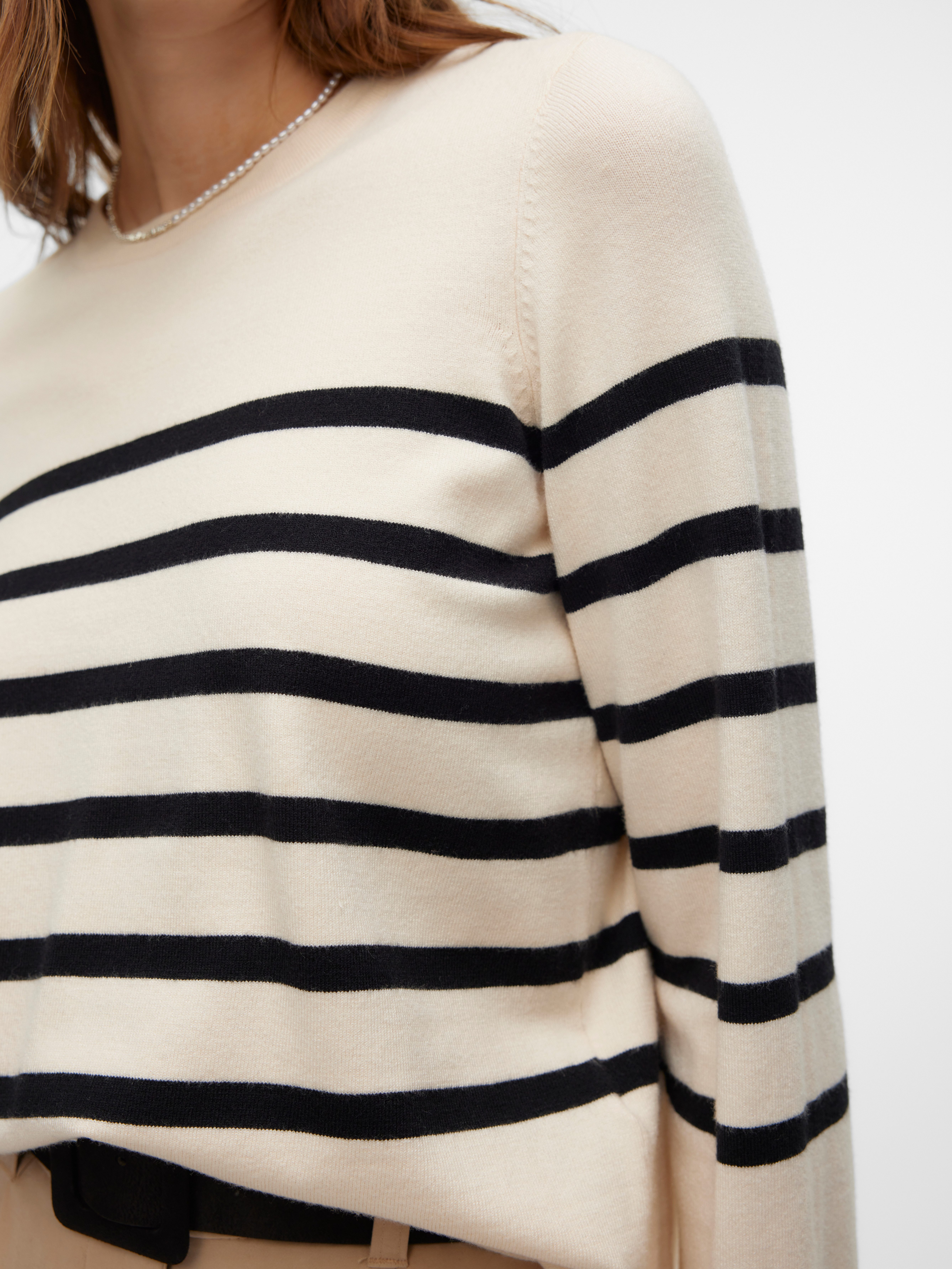 Vero Moda Trui met ronde hals VMSABA PLAIN LS O-NECK PULLOVER GA NOOS