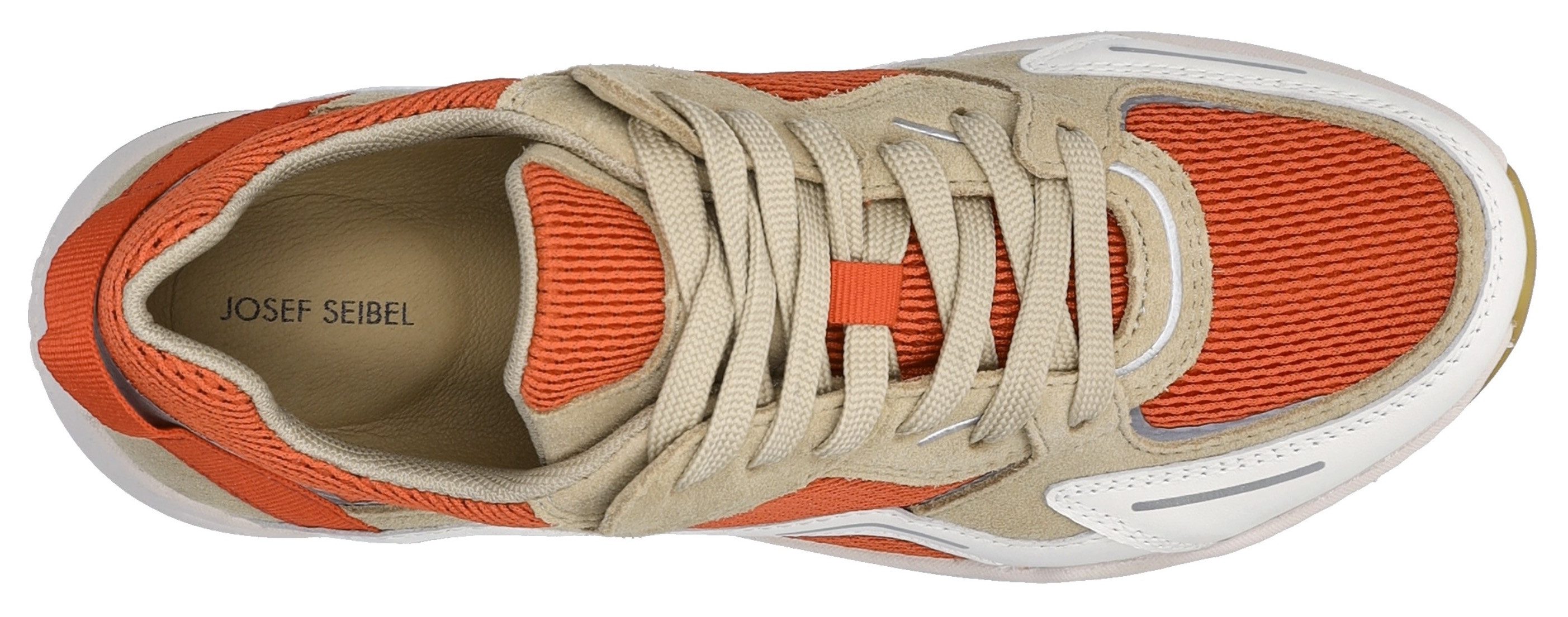 Josef Seibel Sneakers met sleehak Lissi 13 , sportschoen, vrijetijdsschoen, veterschoen met plateau en sleehak
