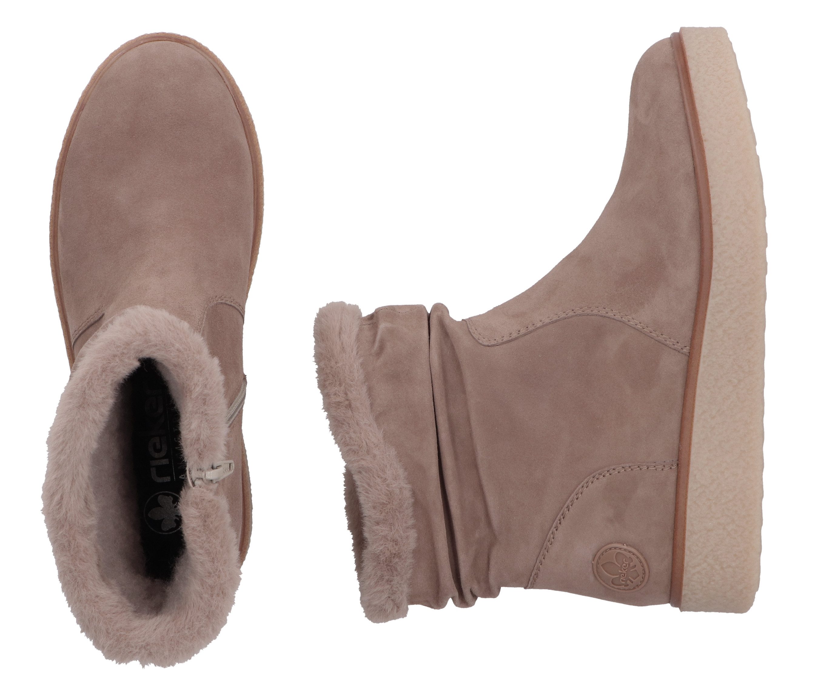 Rieker Winterlaarzen enkellaars, slouchy schacht, met binnenrits