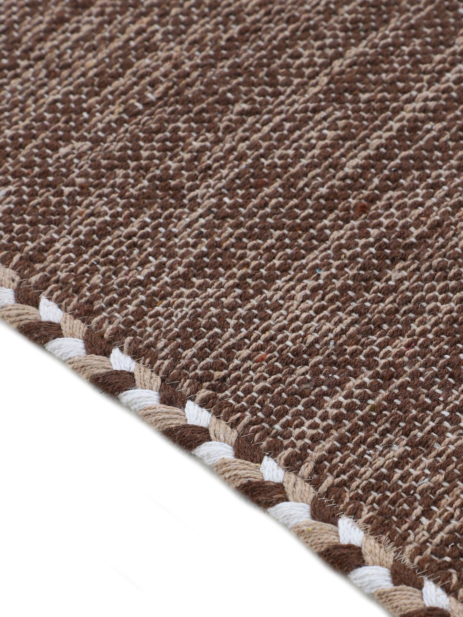 carpetfine Vloerkleed Kelim Azizi Katoenen, tweezijdig te gebruiken kleed met franje, woonkamer