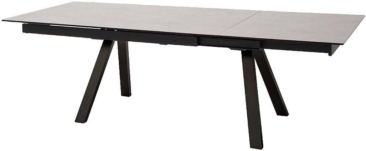 MCA furniture Eettafel TOBAGO uitschuiftafel 180-260 cm Keramiek, metaal, uitschuifbaar, tafelblad 13 mm