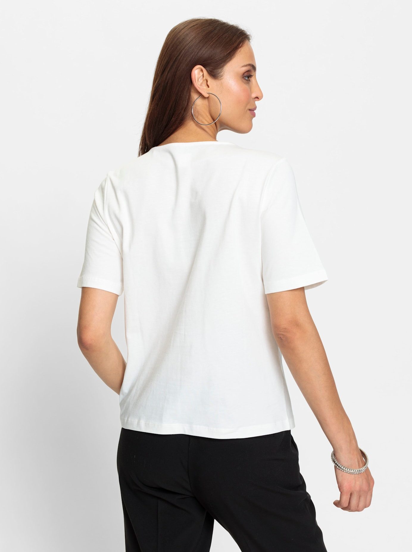 Lady Shirt met ronde hals Shirt met korte mouwen (1-delig)