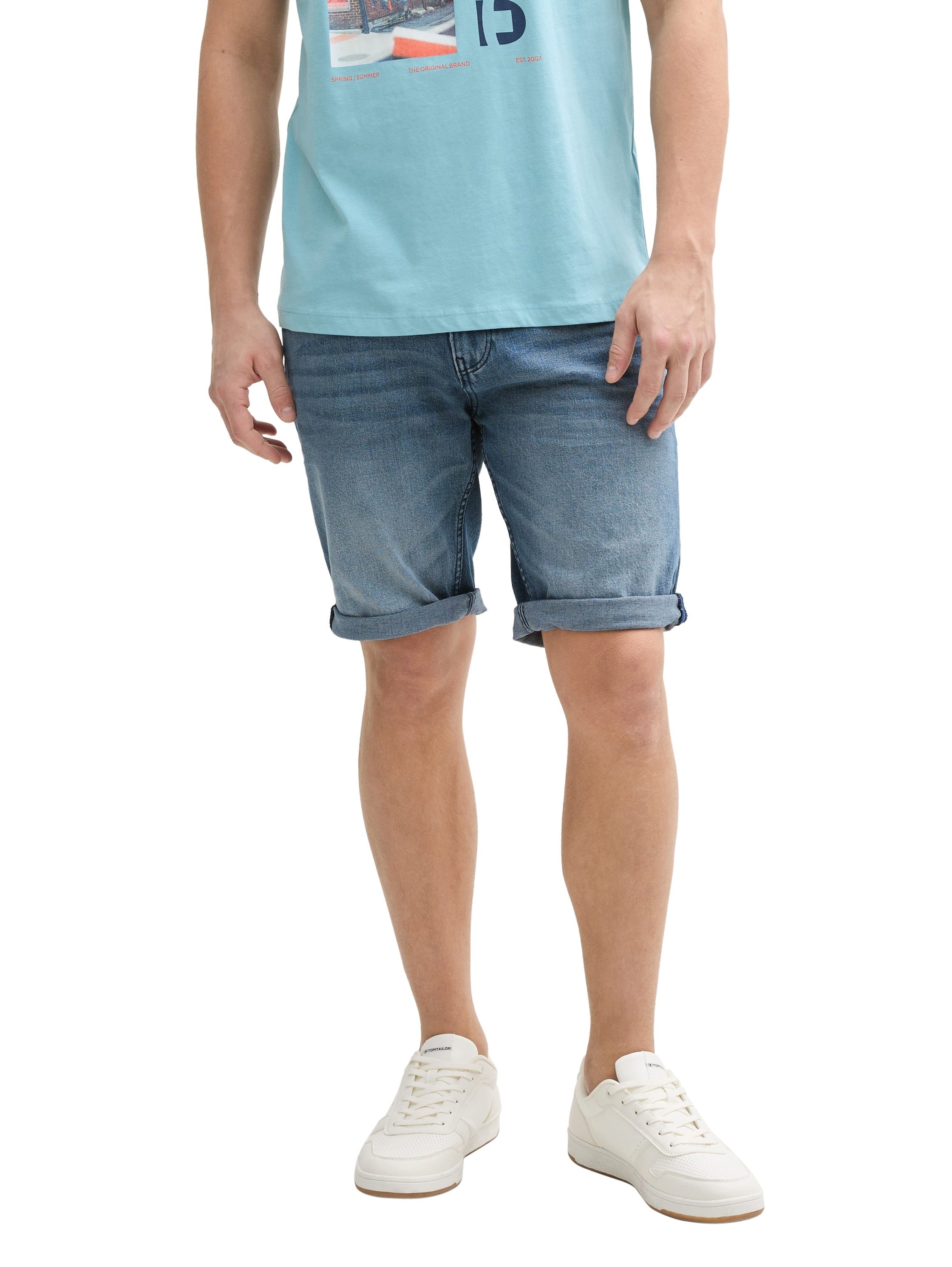 Tom Tailor Denim Jeansshort PIERS in five-pocketsstijl heren jeans maat XXL blauw