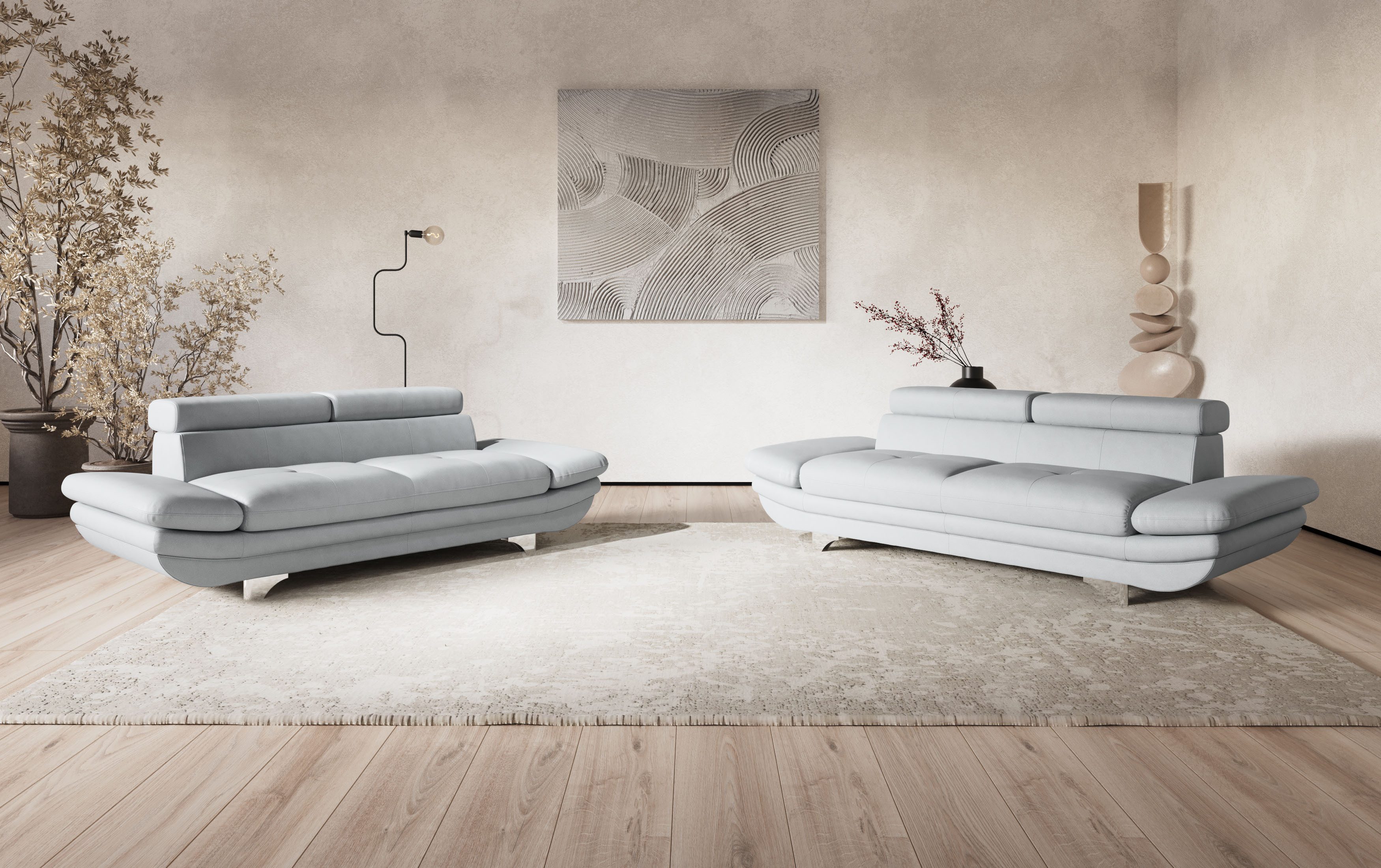 COTTA 3-zitsbank Enterprise Big-sofa, met verstelbare armleuning en rugleuning