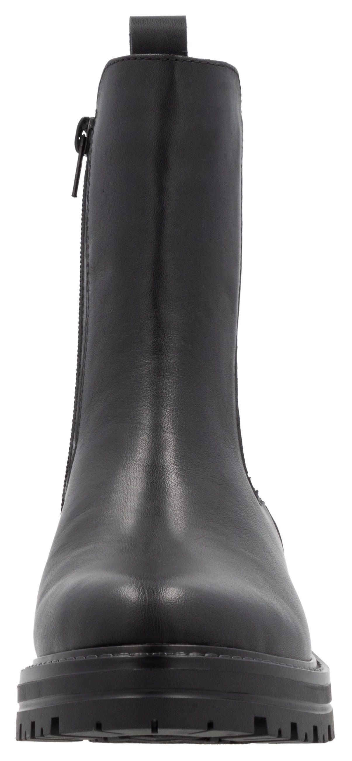 Remonte Chelsea-boots blokhak, laarzen, enkellaars met afwerking in leeuwenlook