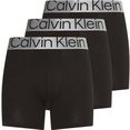 calvin klein boxershort met logoband in stijlvol grijs (set, 3 stuks, set van 3) zwart