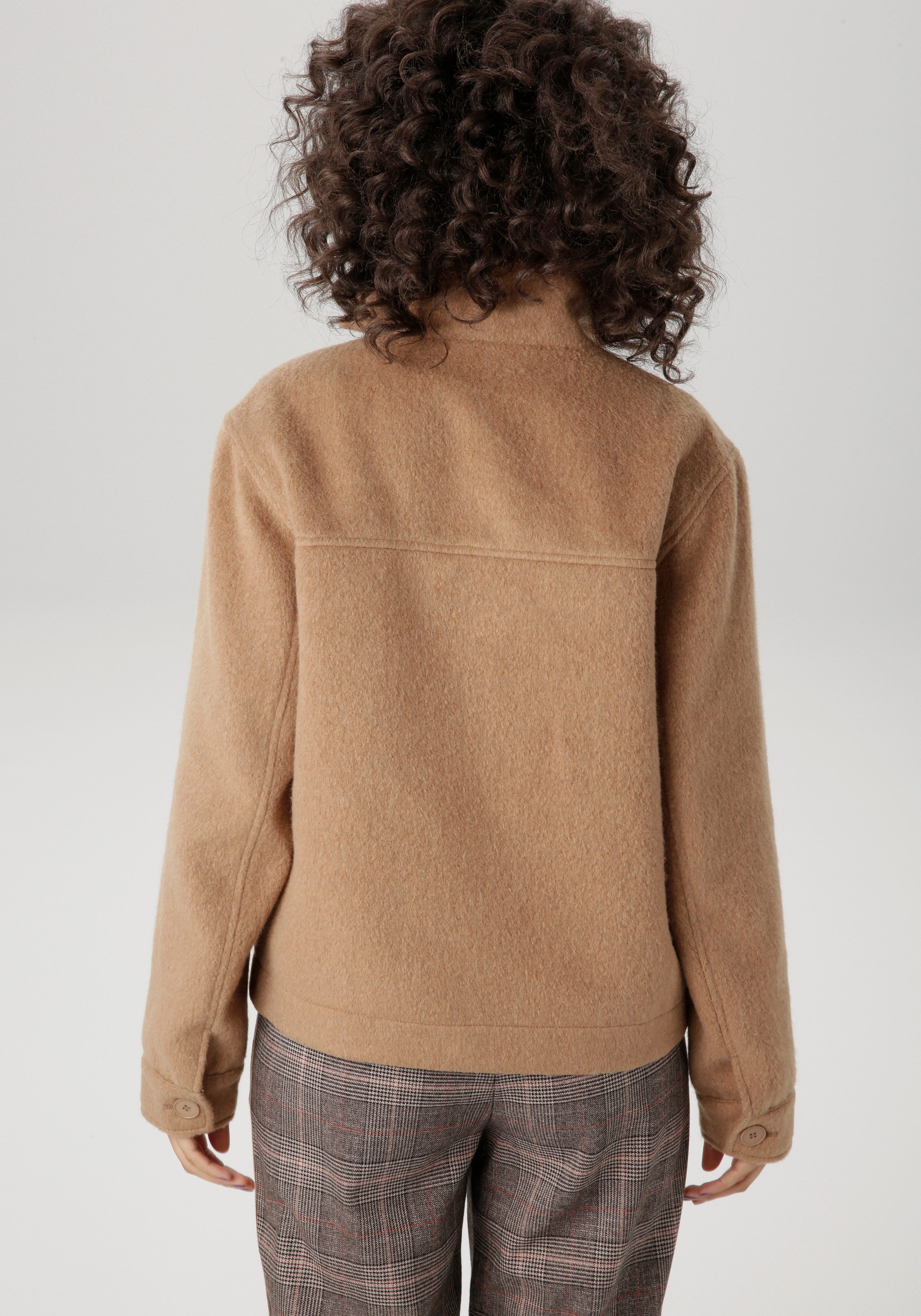 Aniston CASUAL Fleecejack met tonale knopen te sluiten