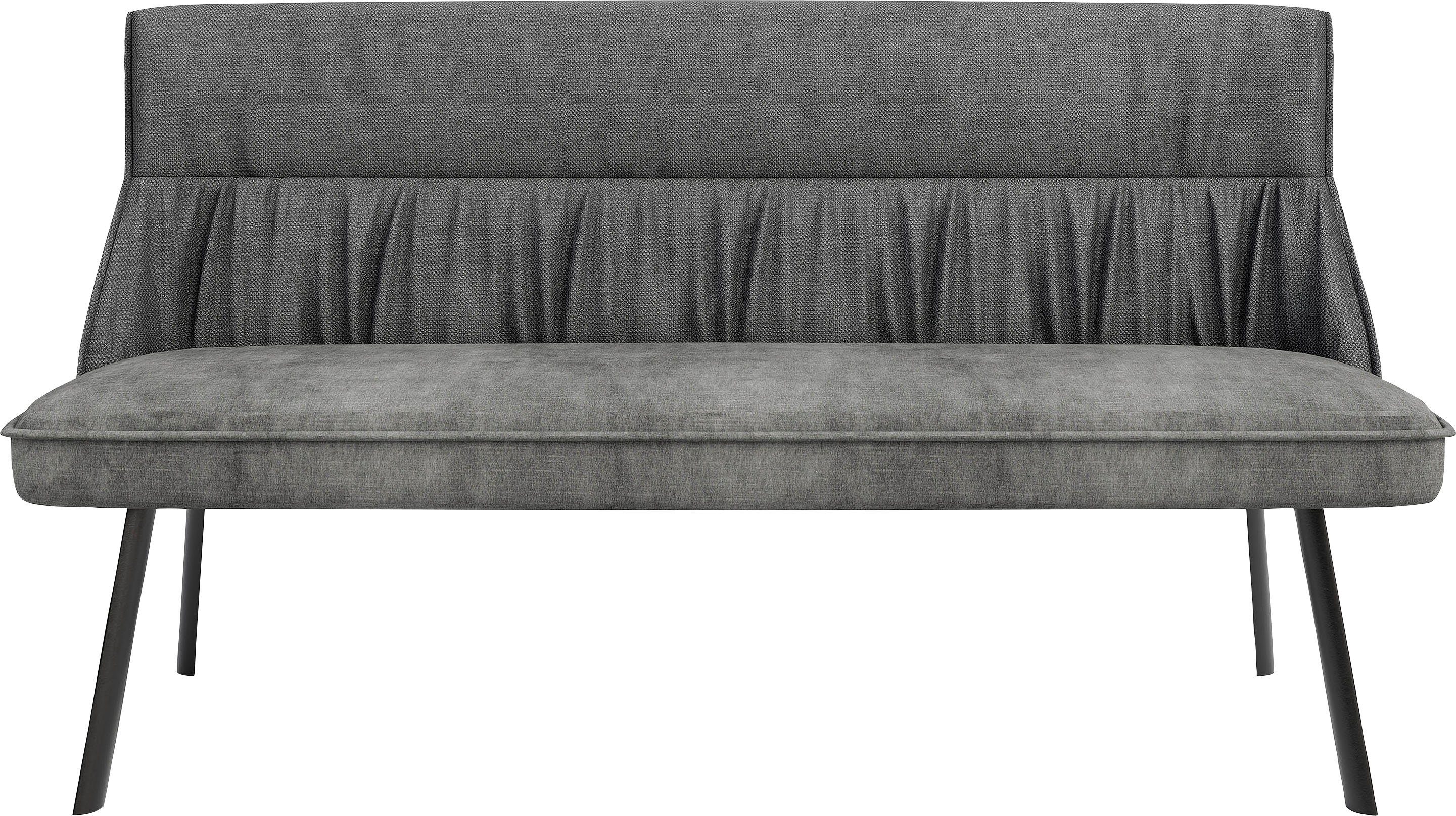 byLIVING Bank California 180 cm bank, weefstof en vintage fluweel met prettige nosag-vering (1 stuk)