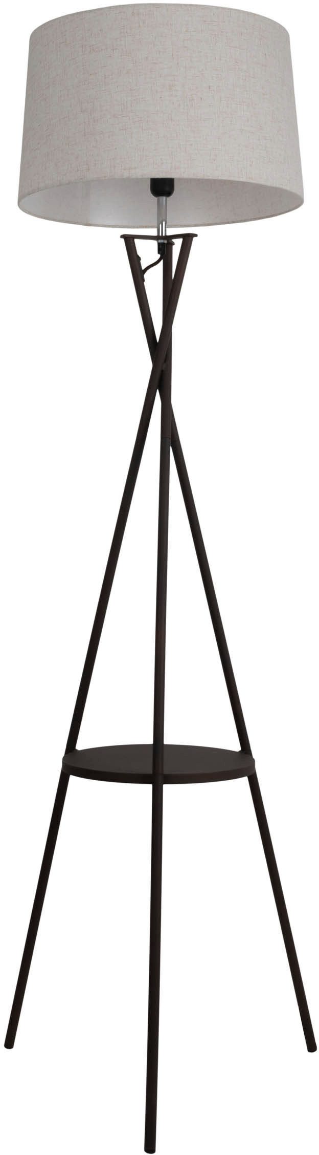 näve Staande lamp Tora met geïntegreerde tafel, frame roest, aansluiting zwart, excl. 1x e27 (1 stuk)