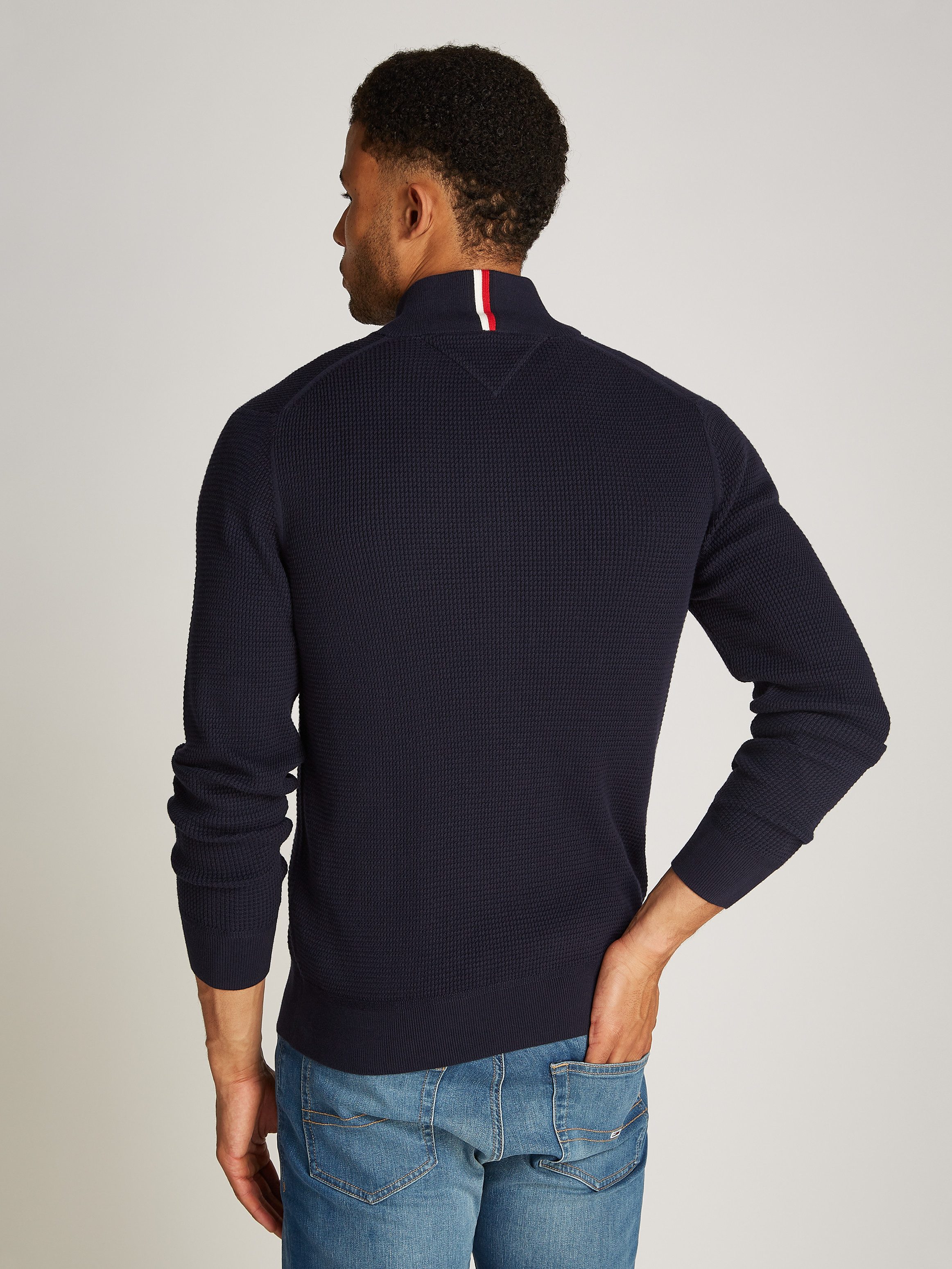Tommy Hilfiger Cardigan REFINED STRUCTURE ZIP THRU