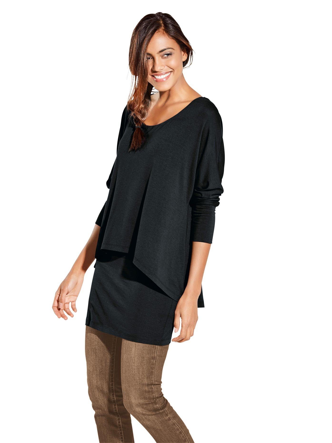 heine Shirt met ronde hals (1-delig)