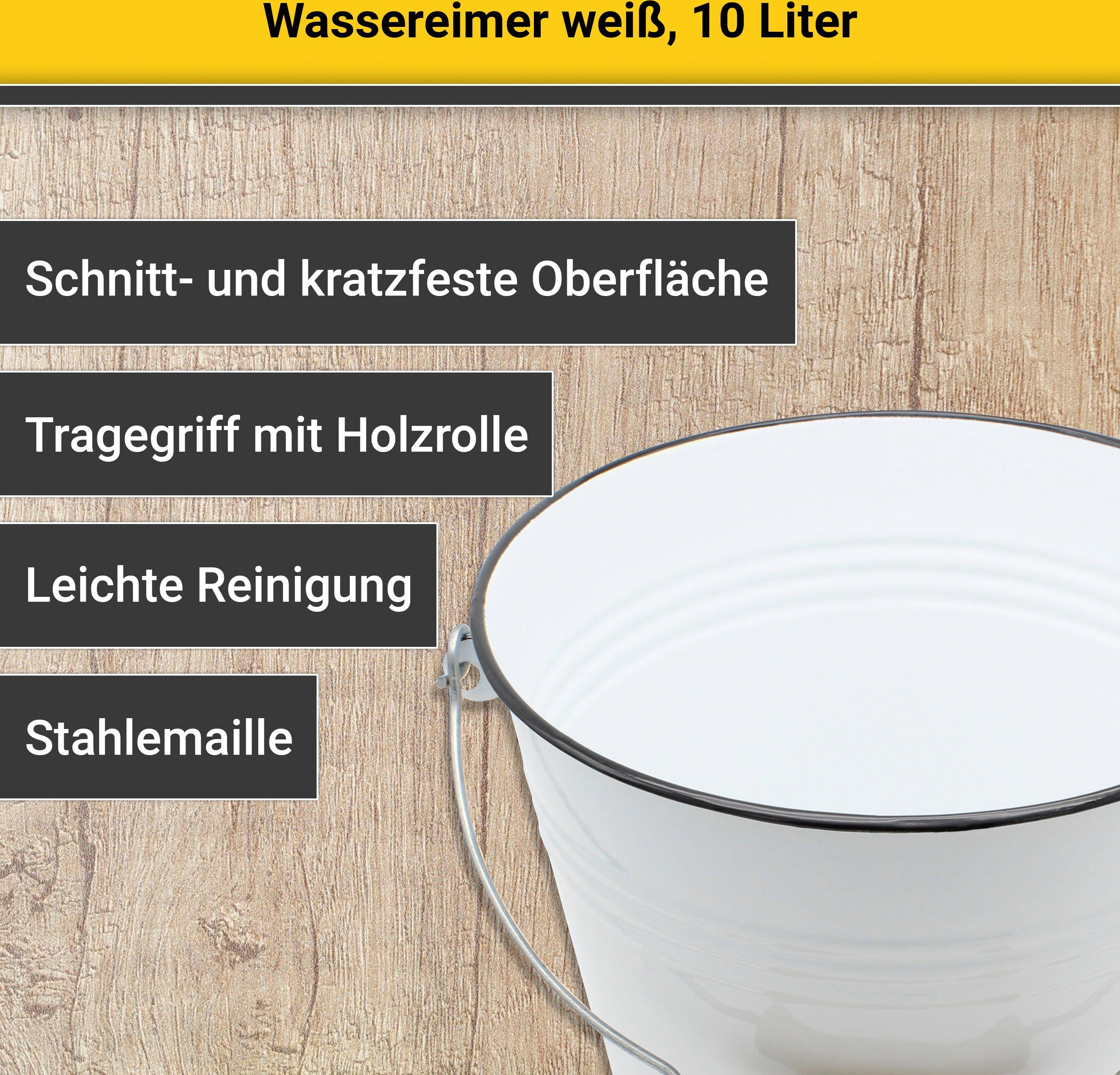 Krüger Schoonmaakemmer Emaille, 10 liter (1-delig)