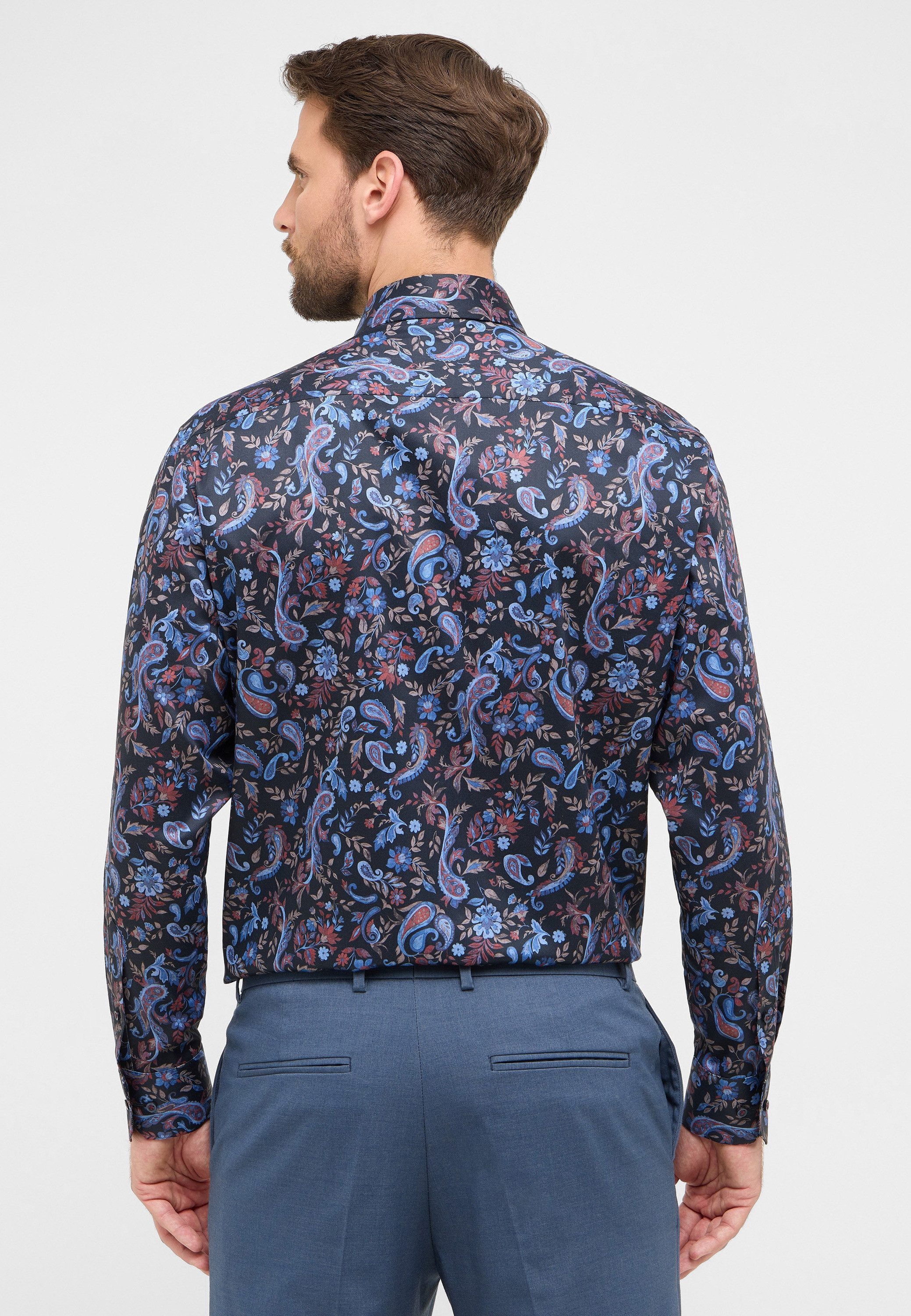 Eterna Overhemd met lange mouwen Comfort fit NON IRON (strijkvrij)