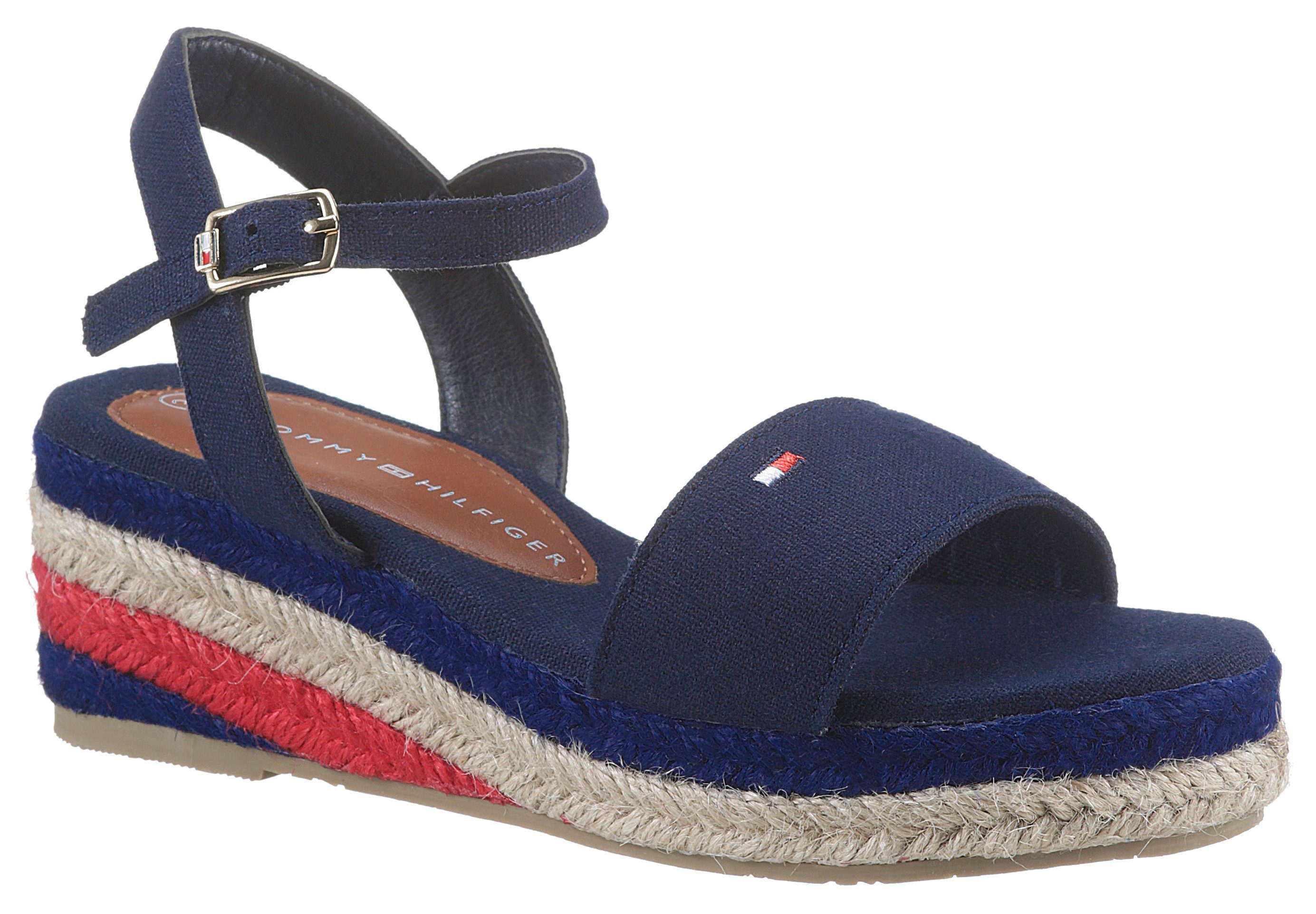 Tommy Hilfiger Sleehaksandaaltjes ROPE WEDGE SANDAL