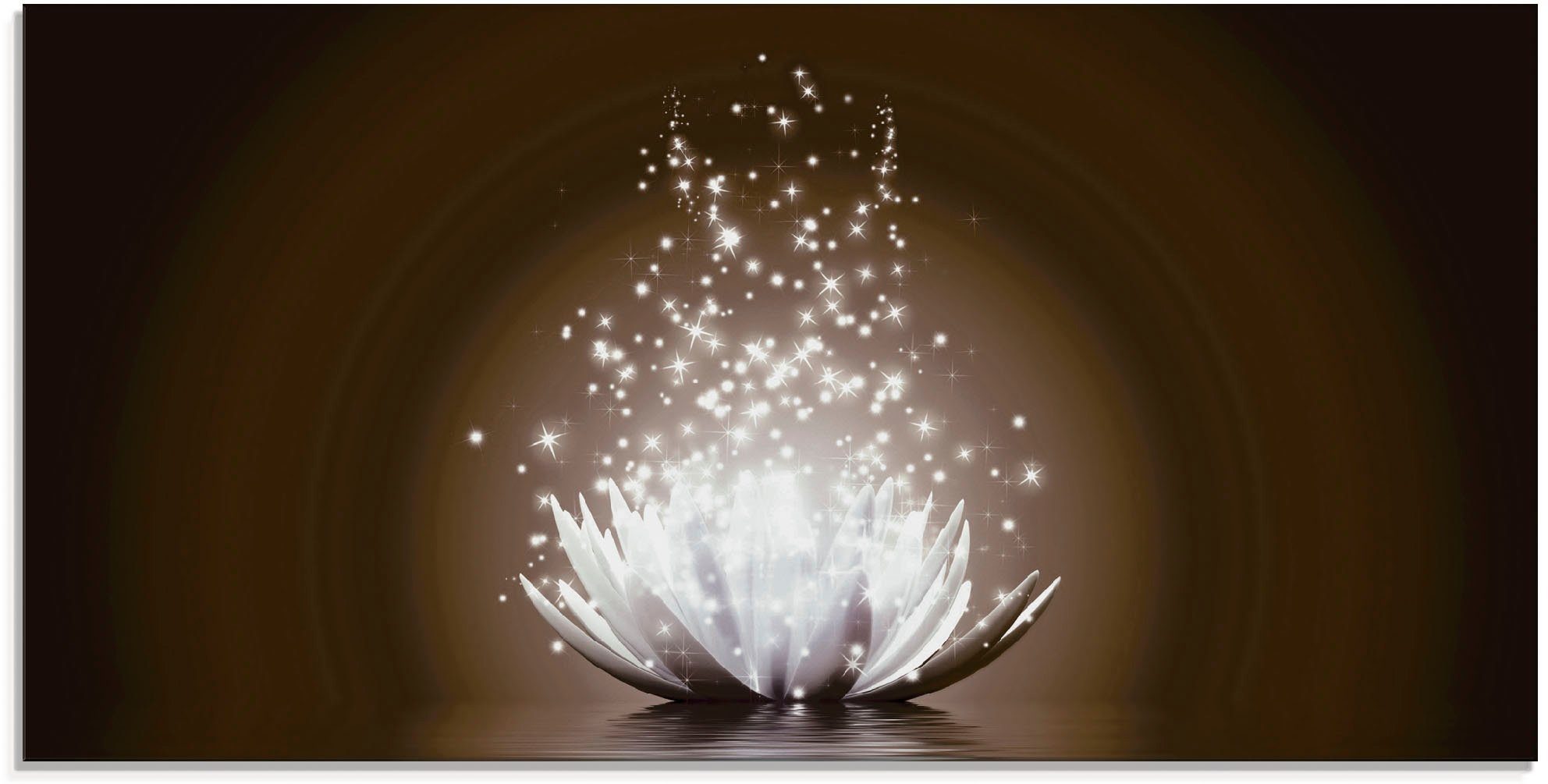 Artland Print op glas Magie van de lotusbloem