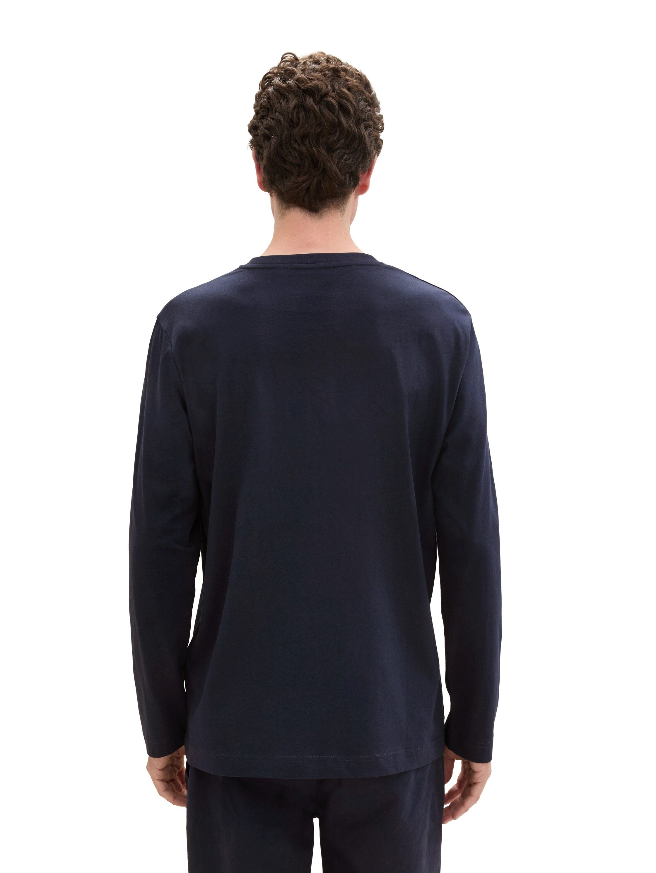 Tom Tailor Shirt met lange mouwen met logoprint