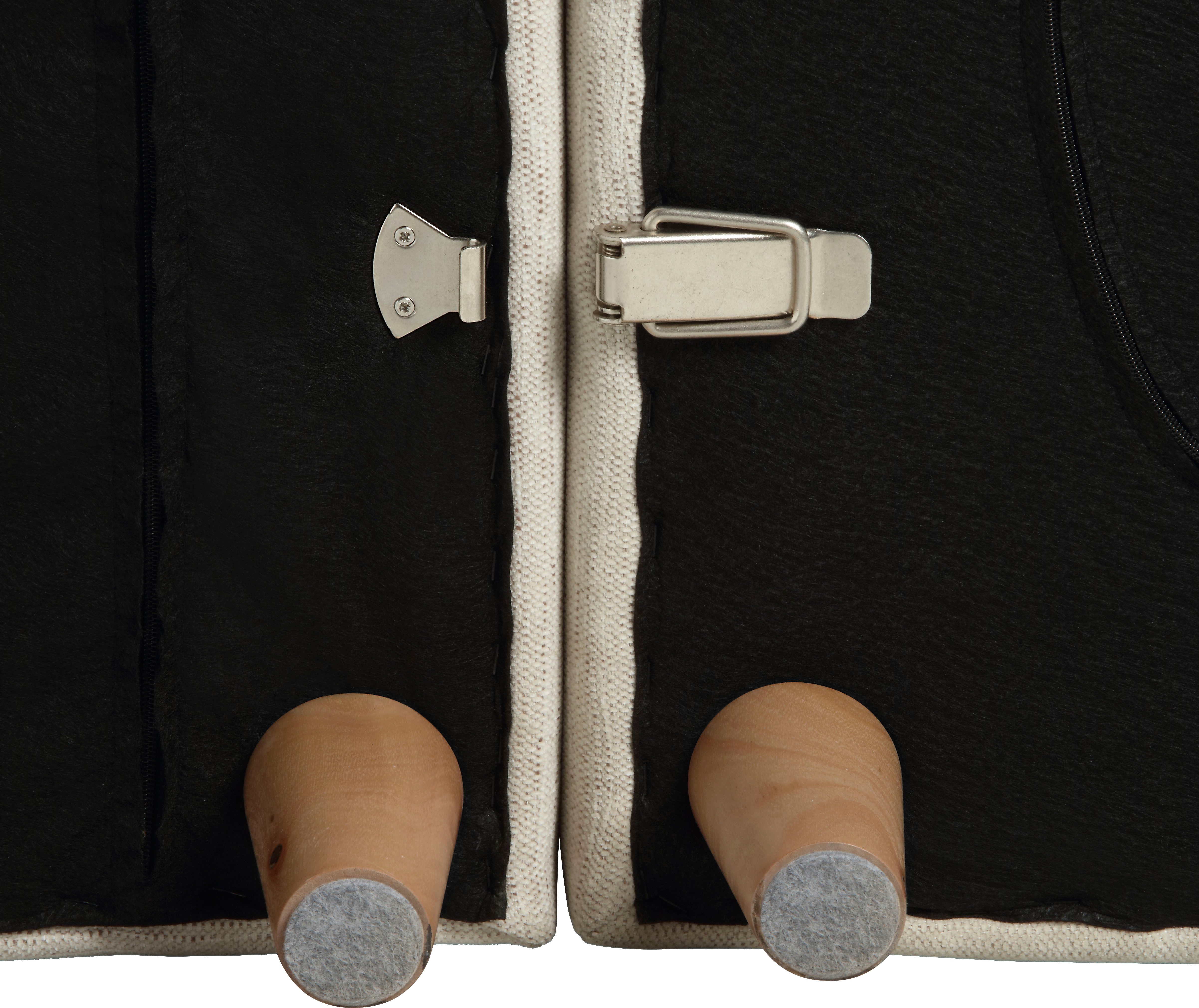 RAUM.ID Hocker Flexid modulair uitbreidbaar tot bank, chenille bekleding (1 stuk)