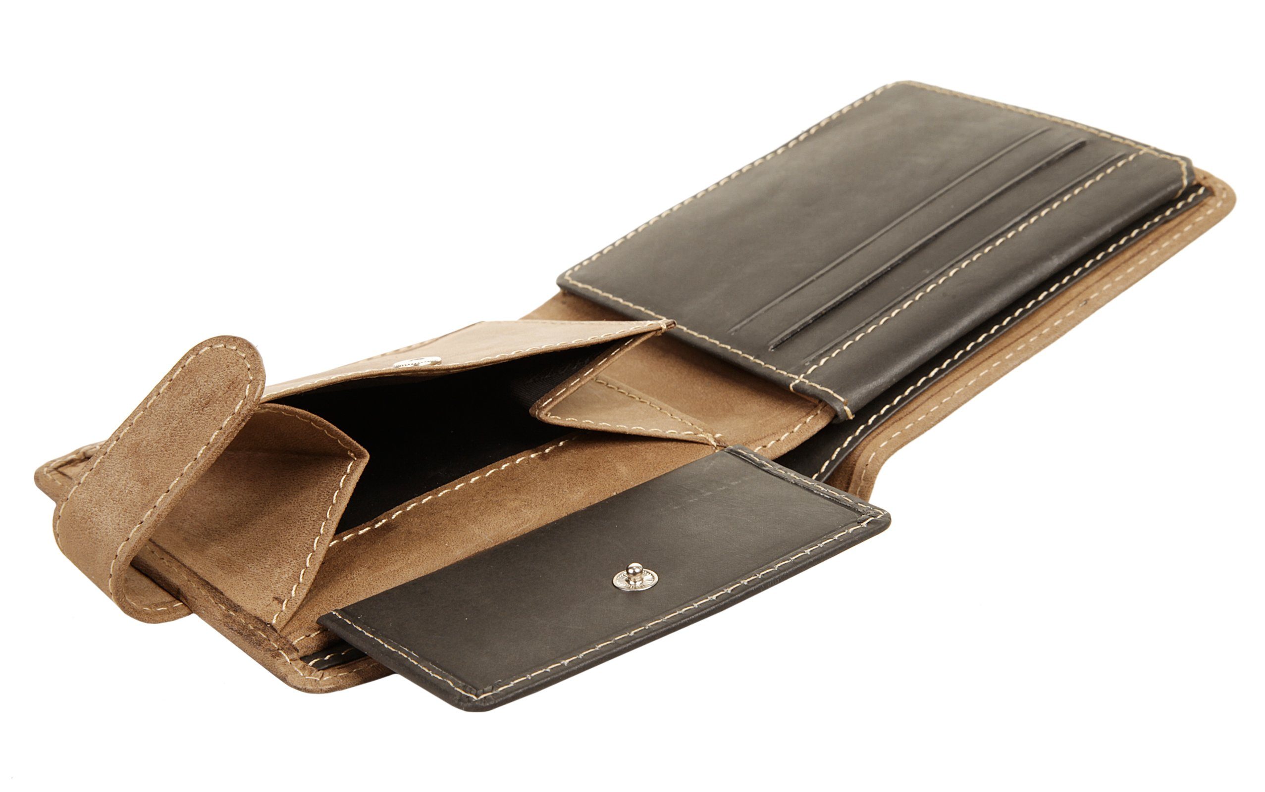 BODENSCHATZ Portemonnee BICOLOUR echt leder